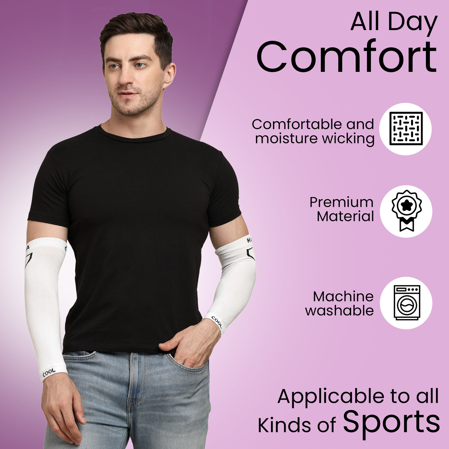 Image of Homeistic Applience Cotton Arm Sleeve For Men & Women