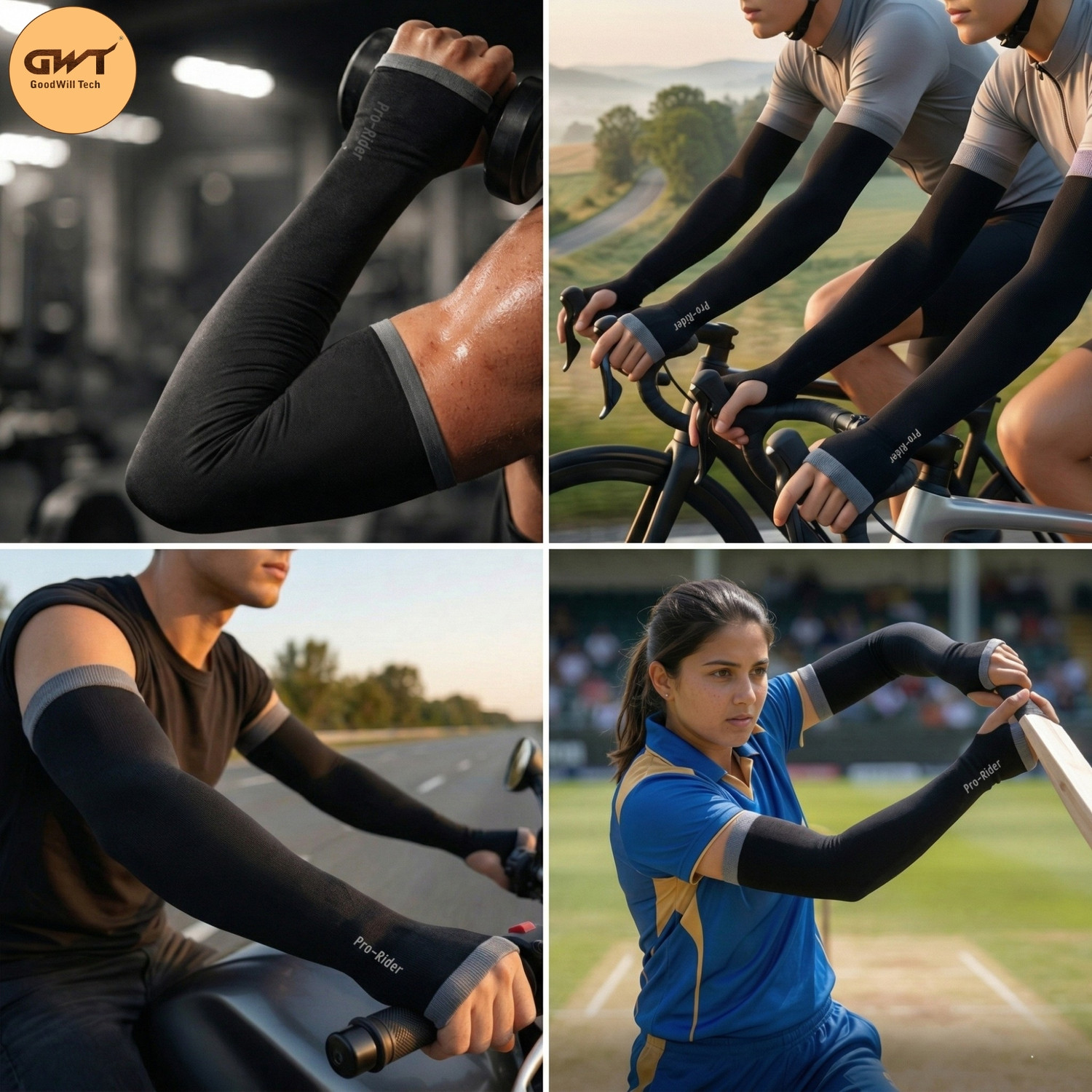 Image of Boldfit Athleisure Nylon Arm Sleeve For Men & Women