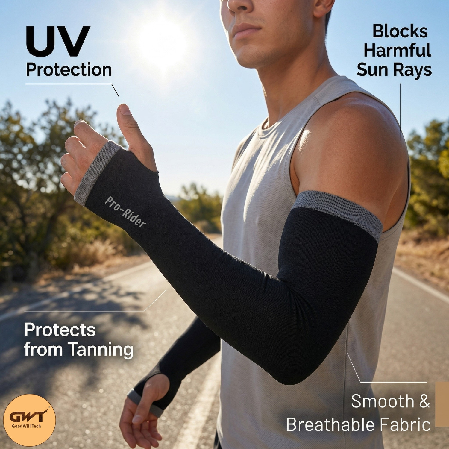 Image of Boldfit Athleisure Nylon Arm Sleeve For Men & Women