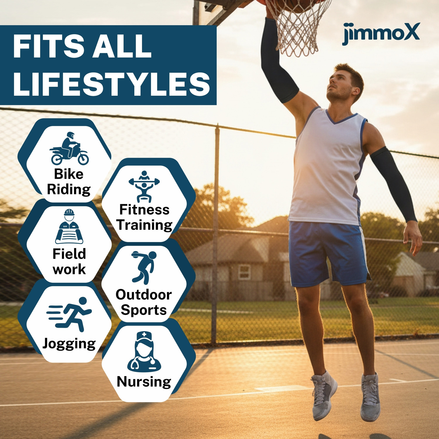 Image of Jimmox Nylon Arm Sleeve For Men & Women