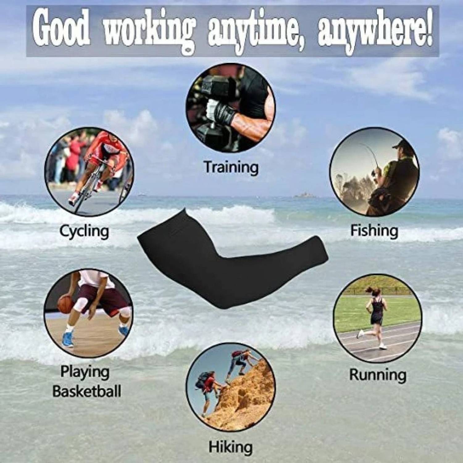 AUTOSITE Nylon Arm Sleeve Black - Image 4