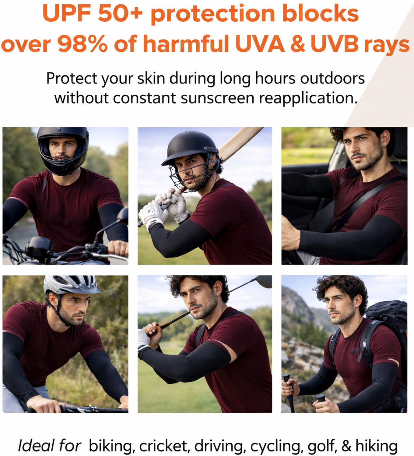 Image of FOVERA Polyester Arm Sleeve For Men & Women