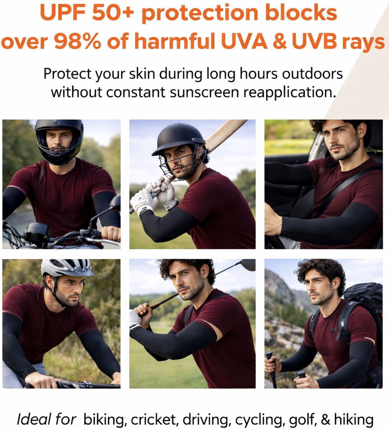 Image of FOVERA Polyester Arm Sleeve For Men & Women