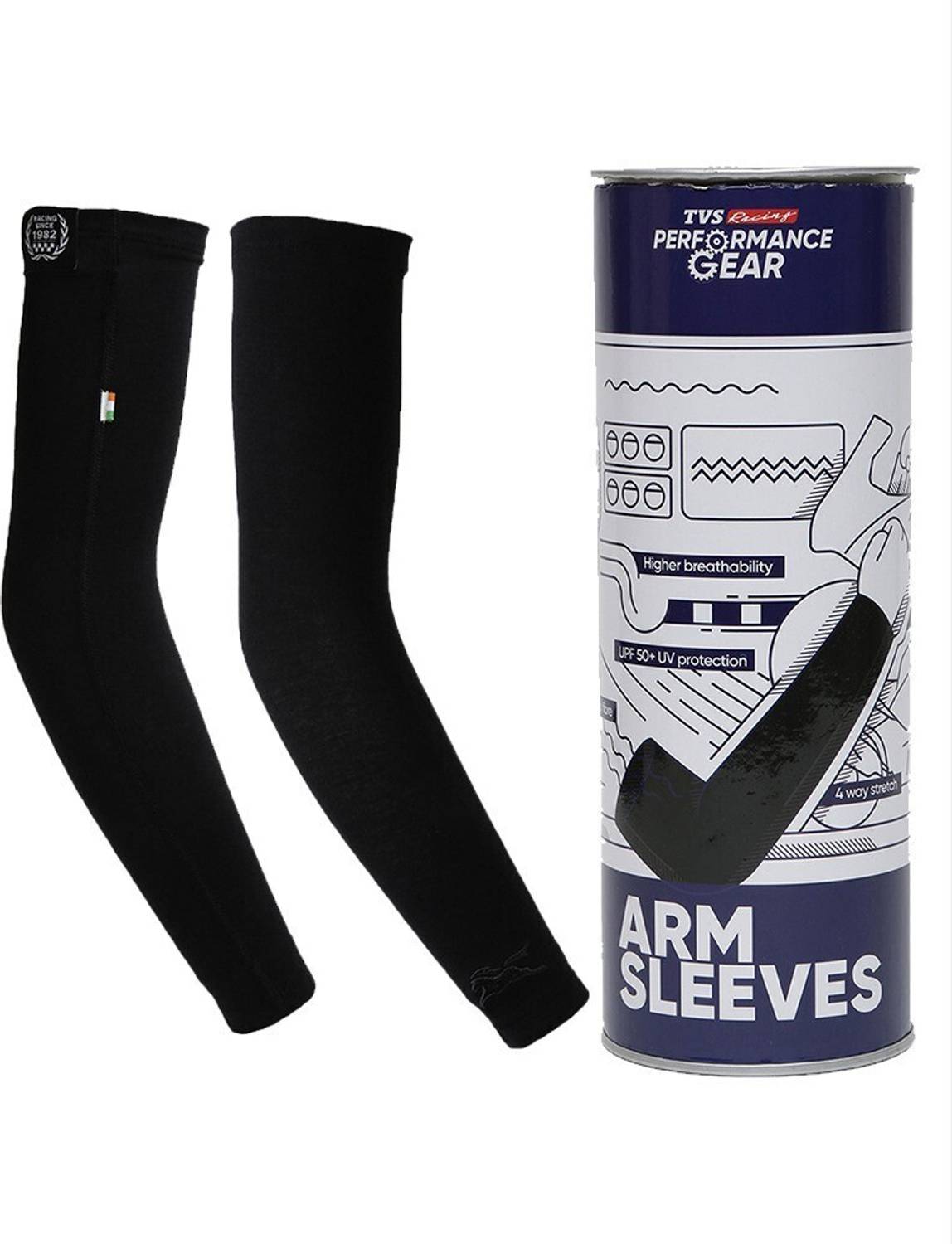 TVS Cotton Arm Sleeve For Men Black - Image 2