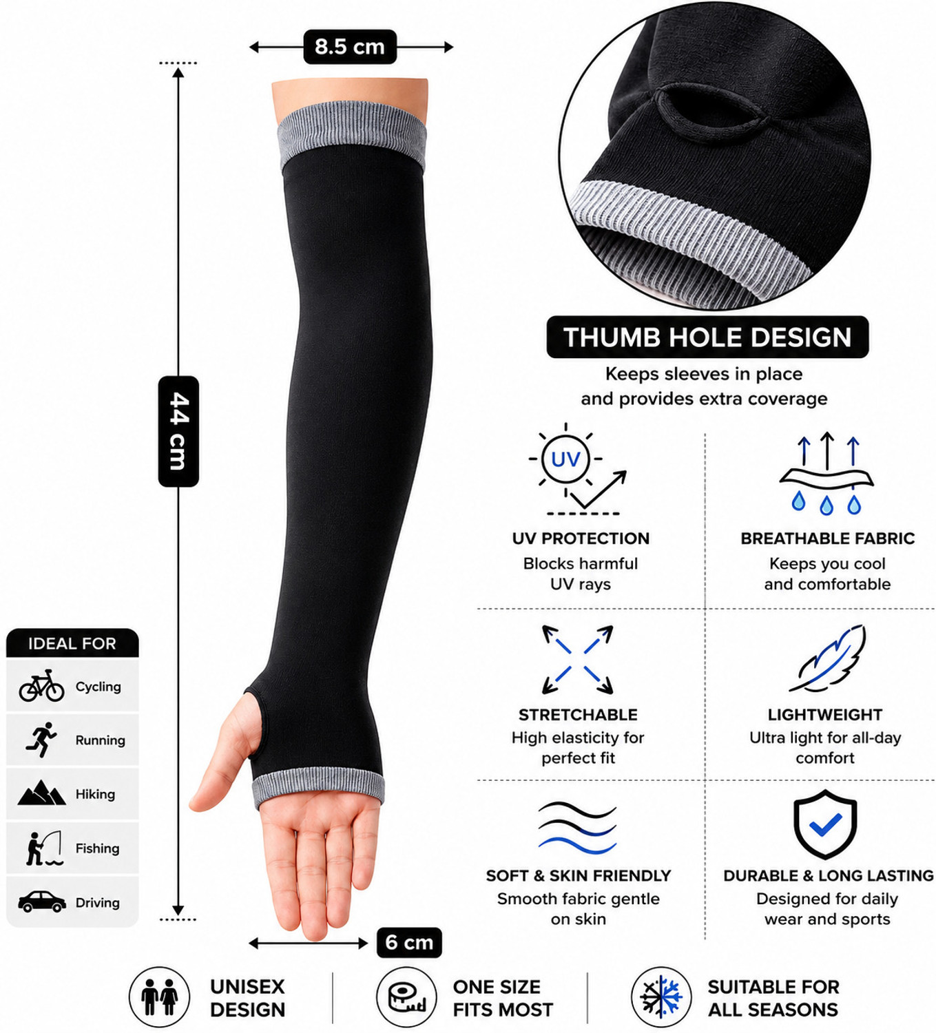 Image of SONASSSS Cotton Arm Sleeve For Men
