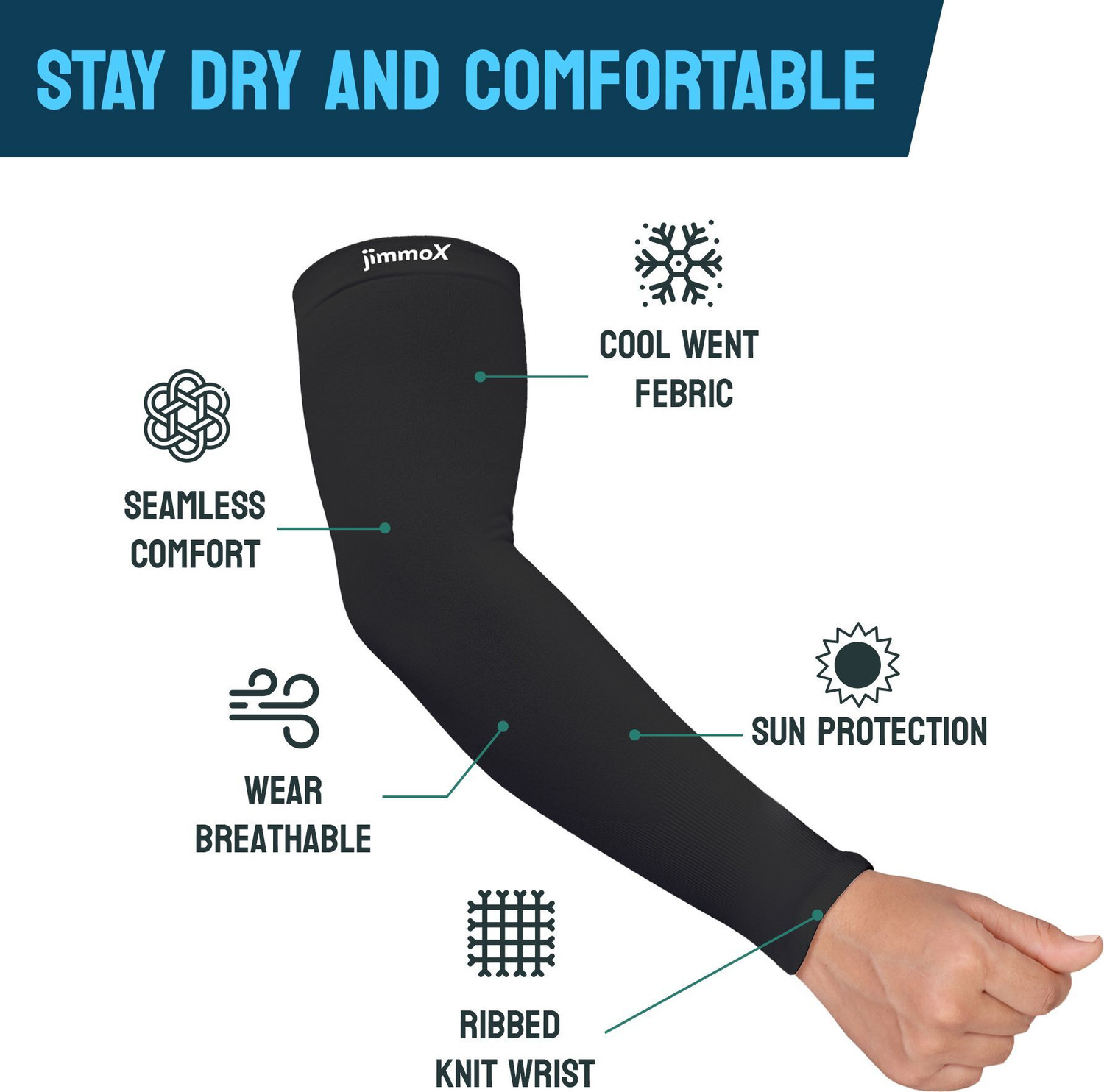 Image of Jimmox Nylon Arm Sleeve For Men & Women