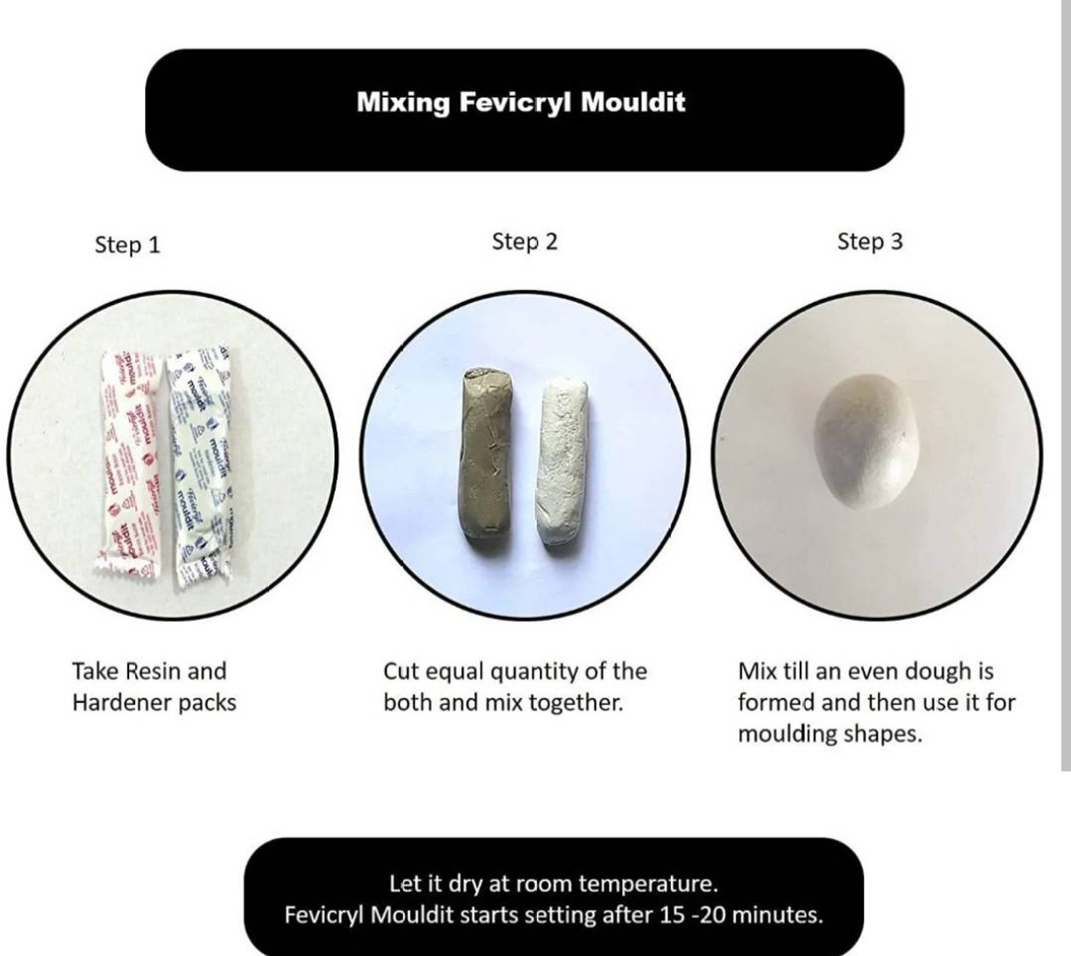 Image of Pehrovin Clay tools (set of 7) + Dotting tools (5) +5 Packets of Mouldit(50 gms each) Art Clay