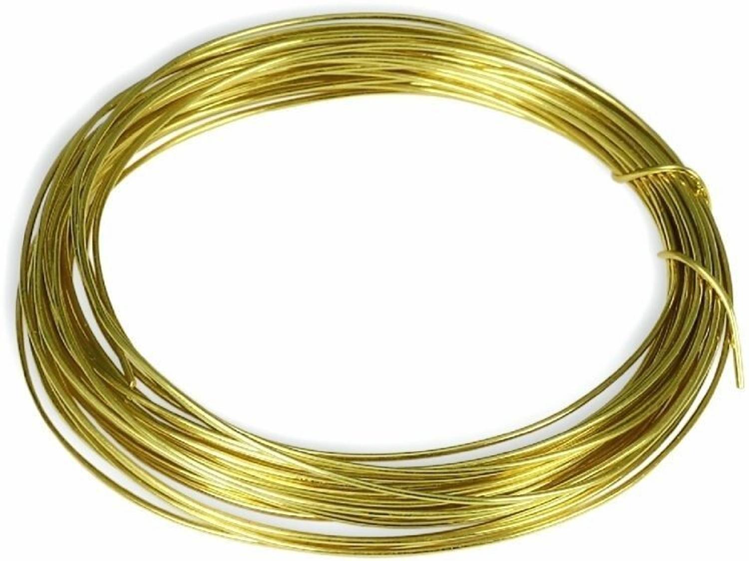 ART IFACT 5 Meters Brass Wire 16 Gauge(1.63mm) For Craft, beading and Jewellery