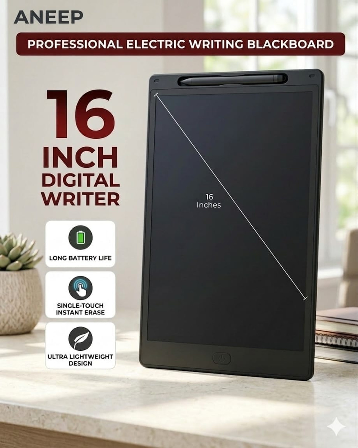 Image of Aneep 16 inch LCD Writing Pad for kids