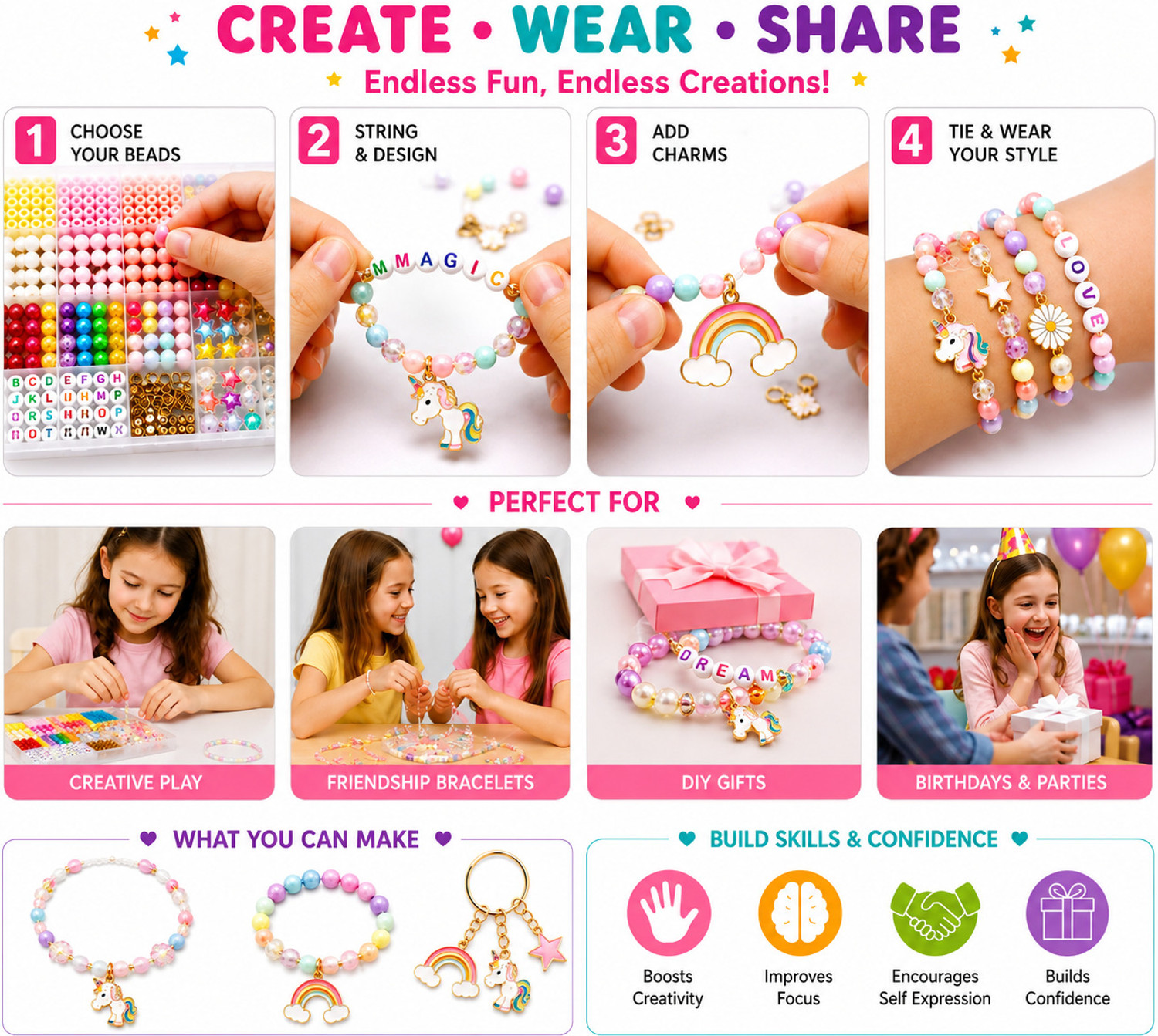 Image of sevya Creative Jewelry Making Beads Kit