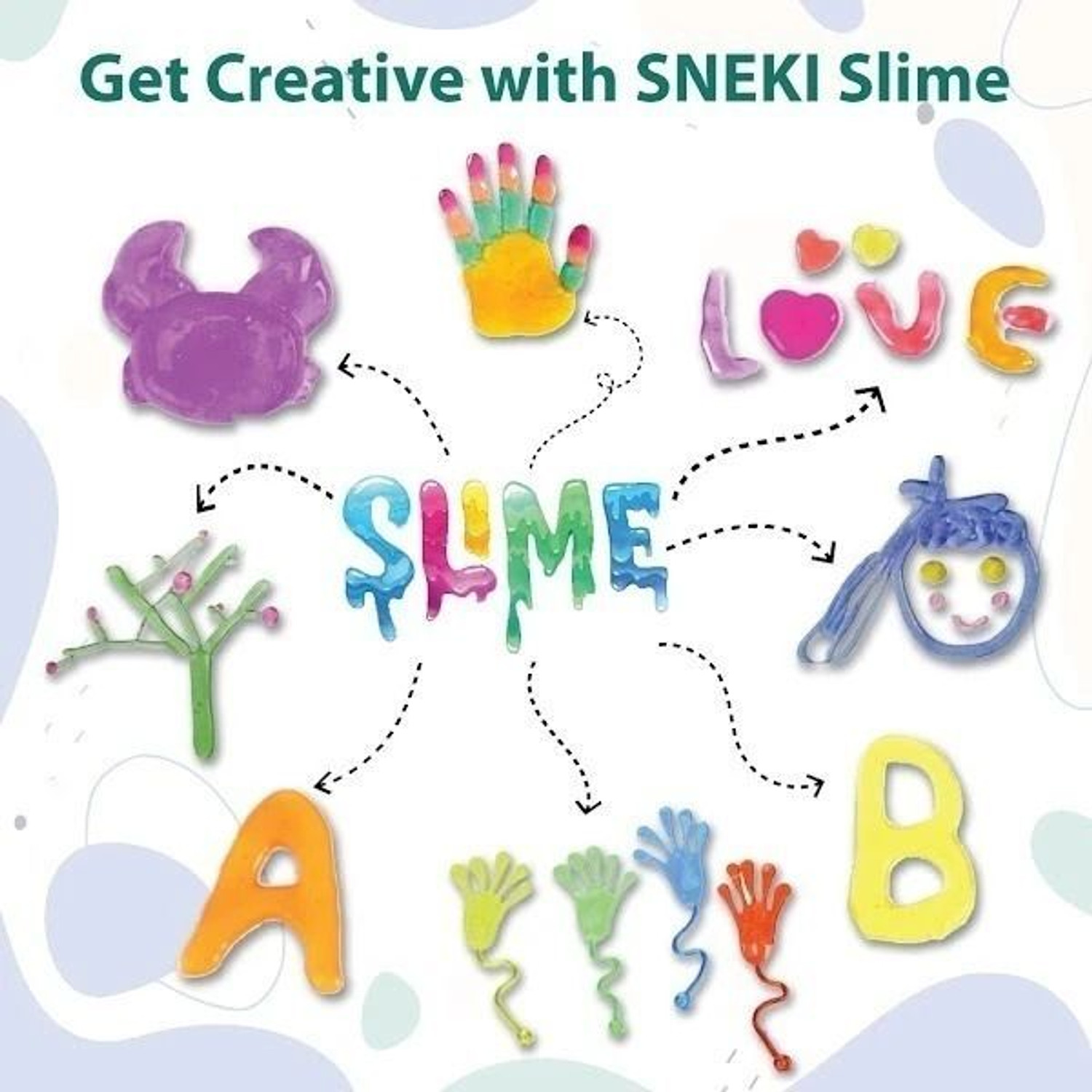 Image of sneki (Pack Of 6) DIY Multicolor Scented Magical Slimy Slime Gel Jelly Set Kit Air Dry Magic Crystal Clay Putty Toy Kit for Girls Boys kids Slime