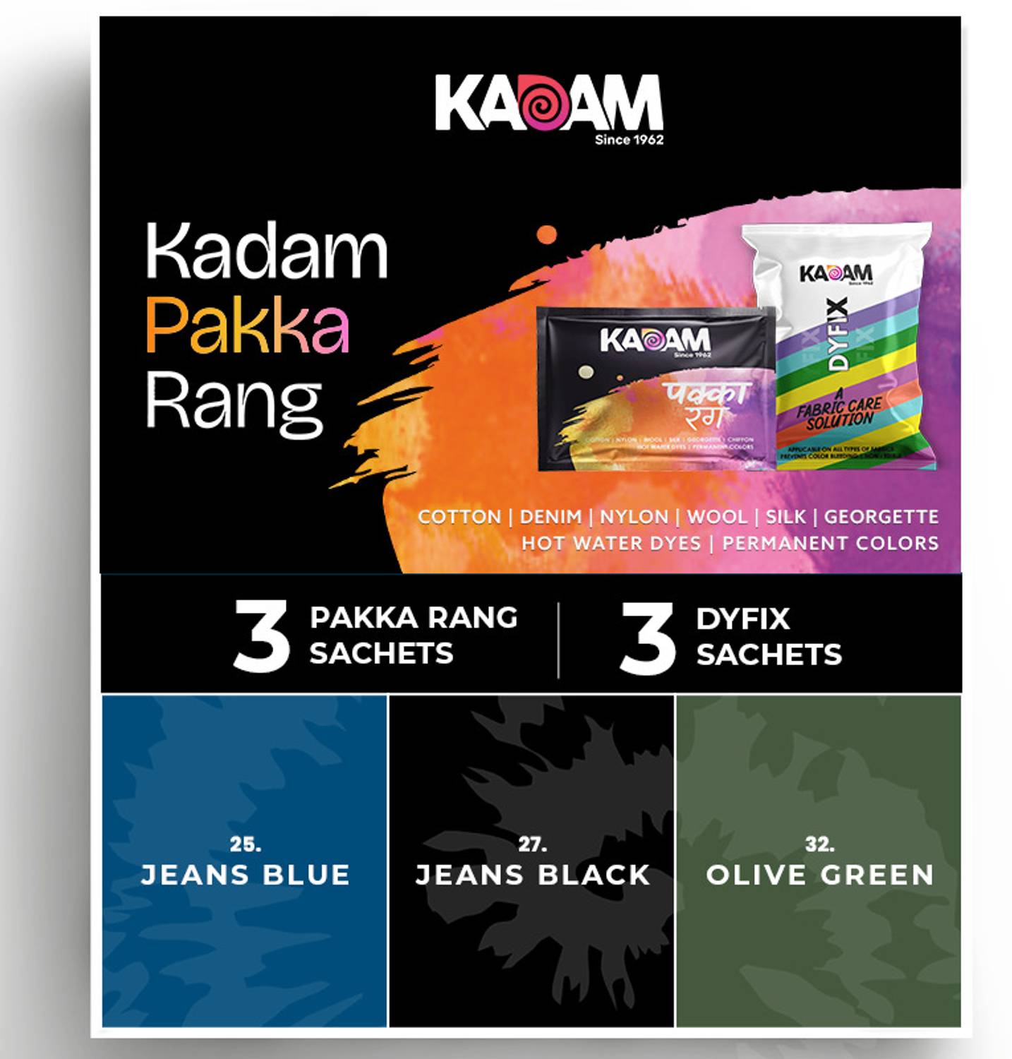 KADAM Pakka Rang Combo 1 Blue Pack of 1 - Image 1