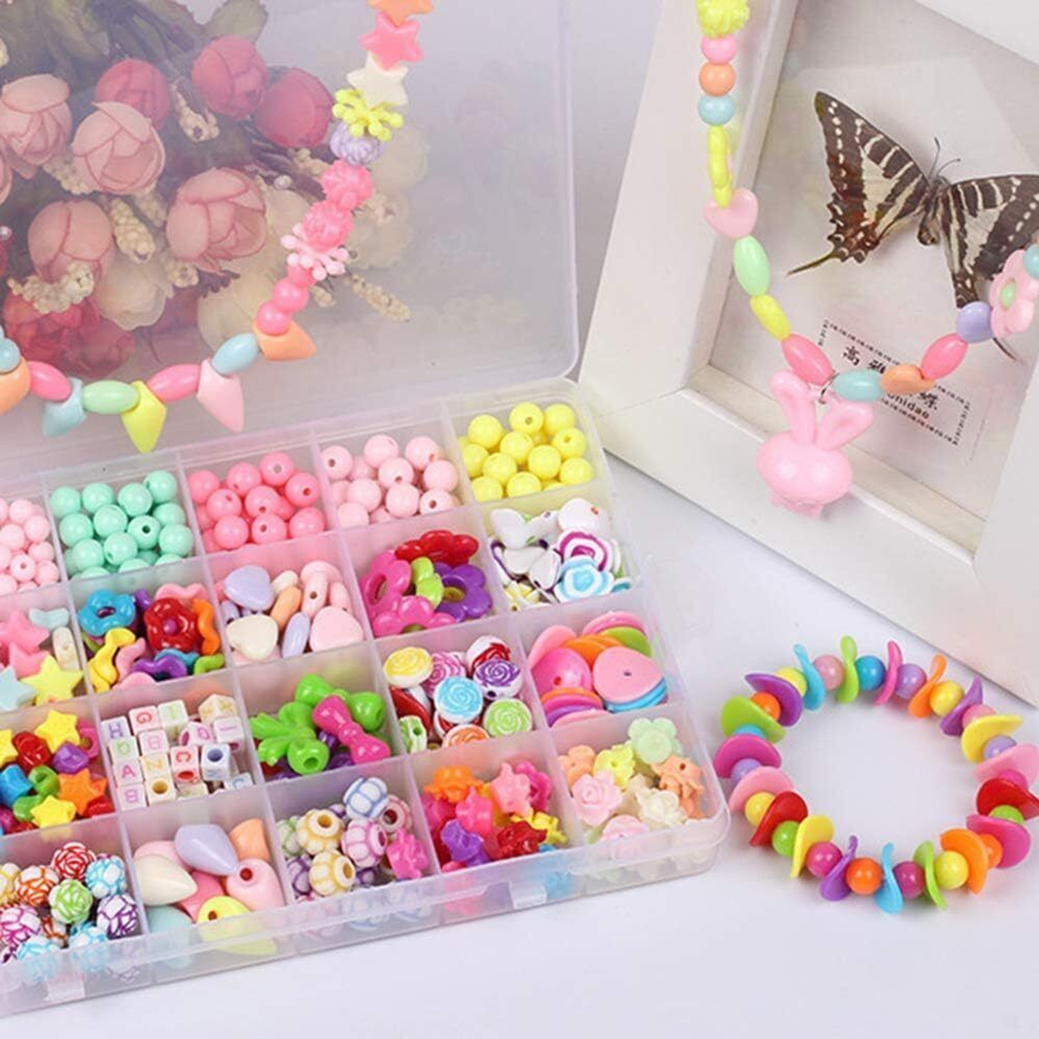 Image of FIDEO Jewellery,Colorful Bracelet,DIY Craft Necklace Making Kit for Girls