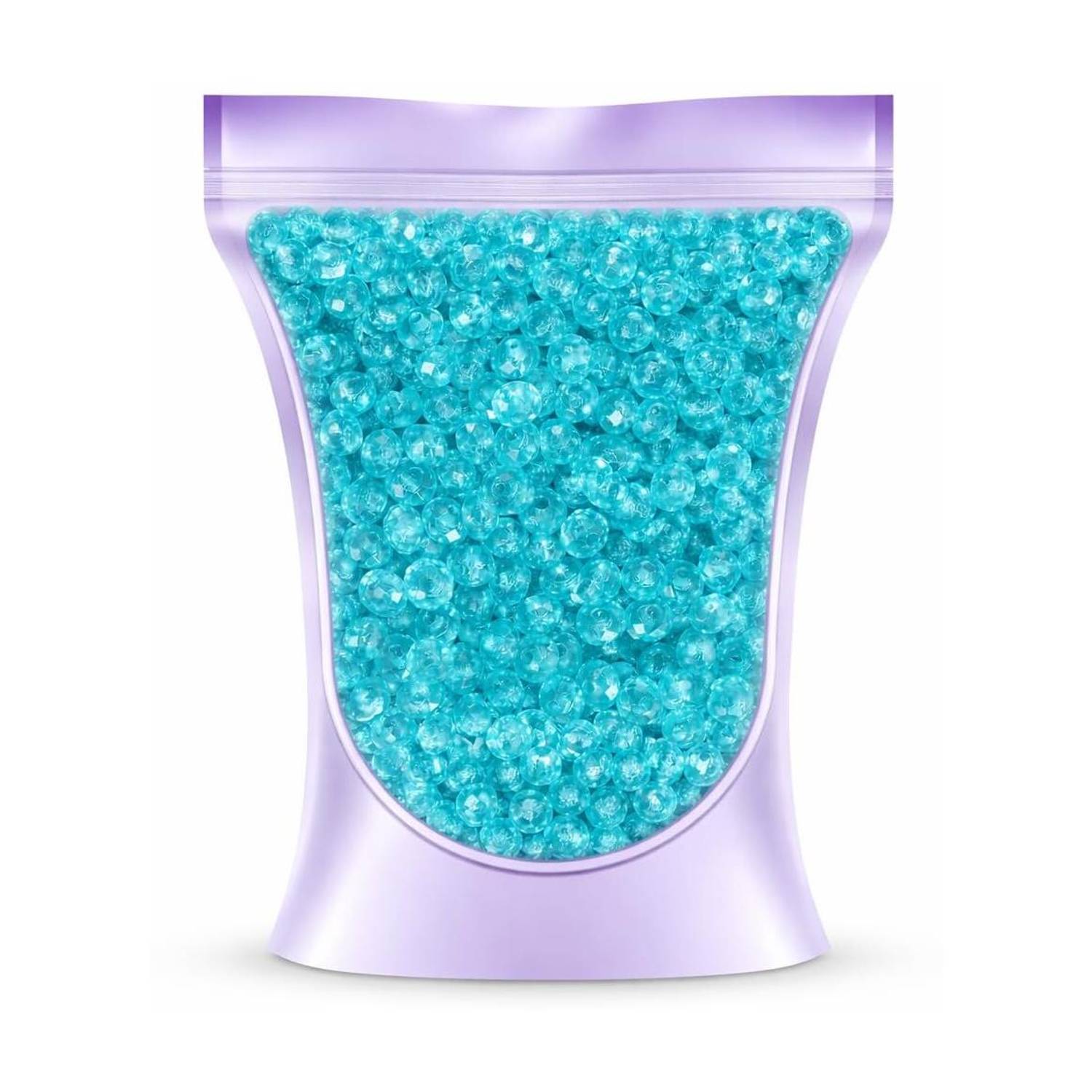ambitieux 1400+ PCS Acrylic 6mm Crystal Plastic Beads for Jewellery Making & DIY Crafts
