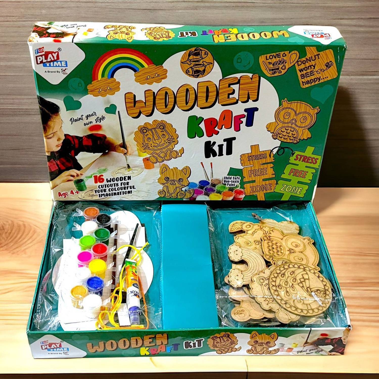 Siddiqui Wooden Craft kit for kids painting art & craft - Wooden