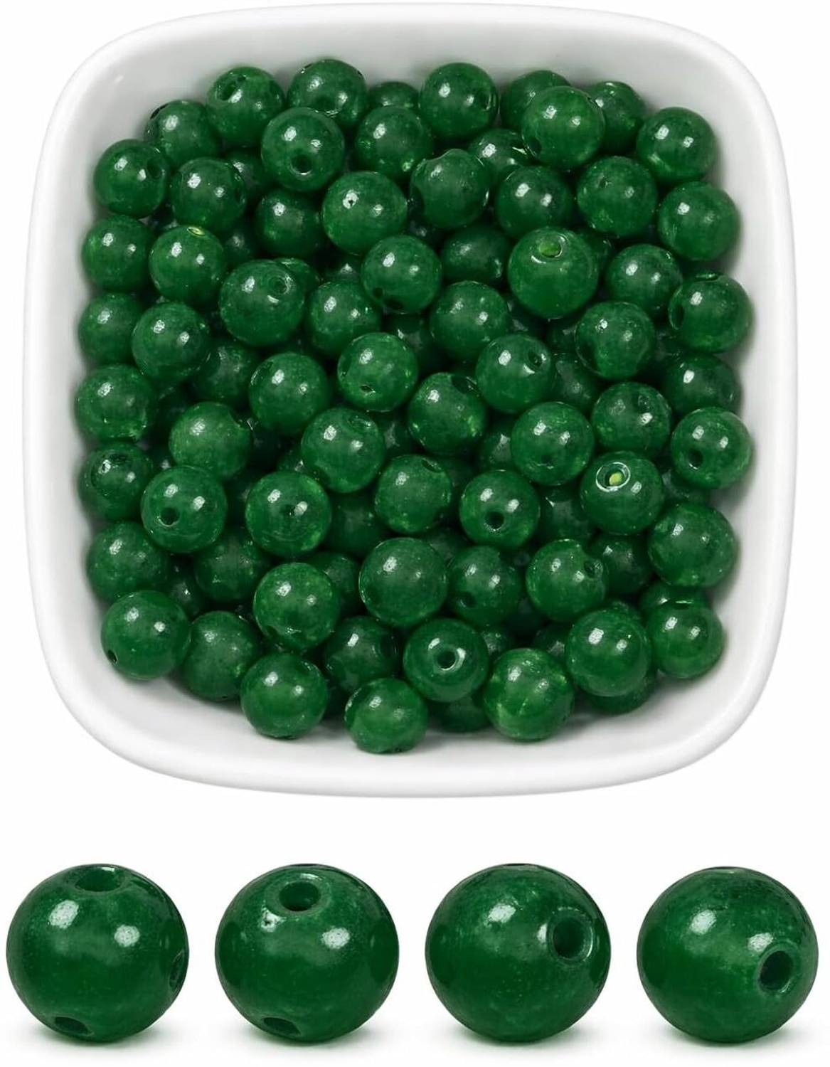ambitieux 650+ beads of jelly beads dark green