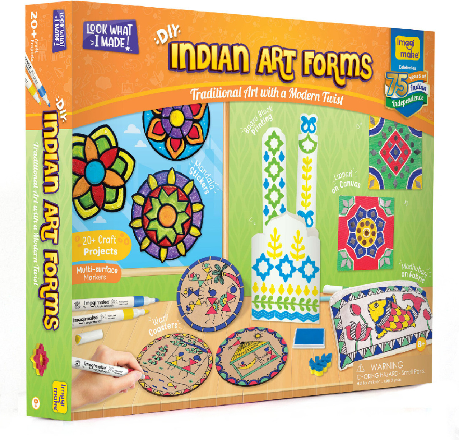 Image of Imagimake Indian Art Forms - Learn 5 Indian - DIY Craft Kit For Kids 8 Years+