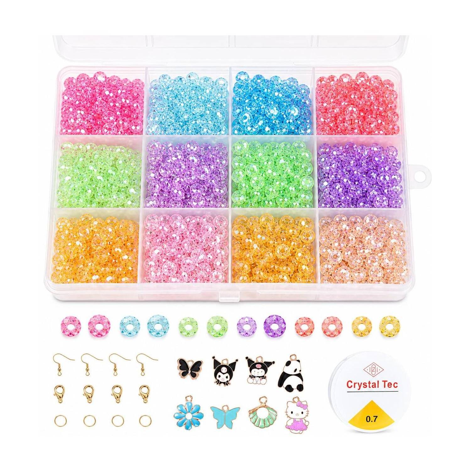 ambitieux Crystal Beads BraceletMaking Kit toys for Girls 600+ DIY Jewelry Making Supplies