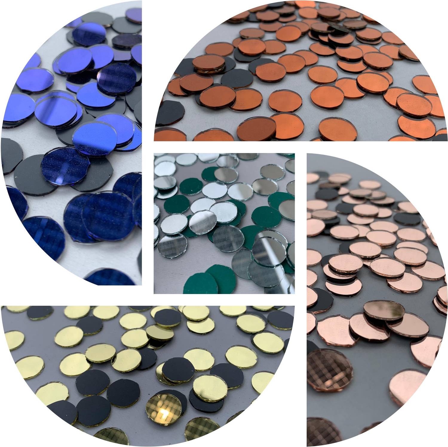 arteneer Round shape Mirrors for Jewellery Making,Other Craft Work *Size-16mm*