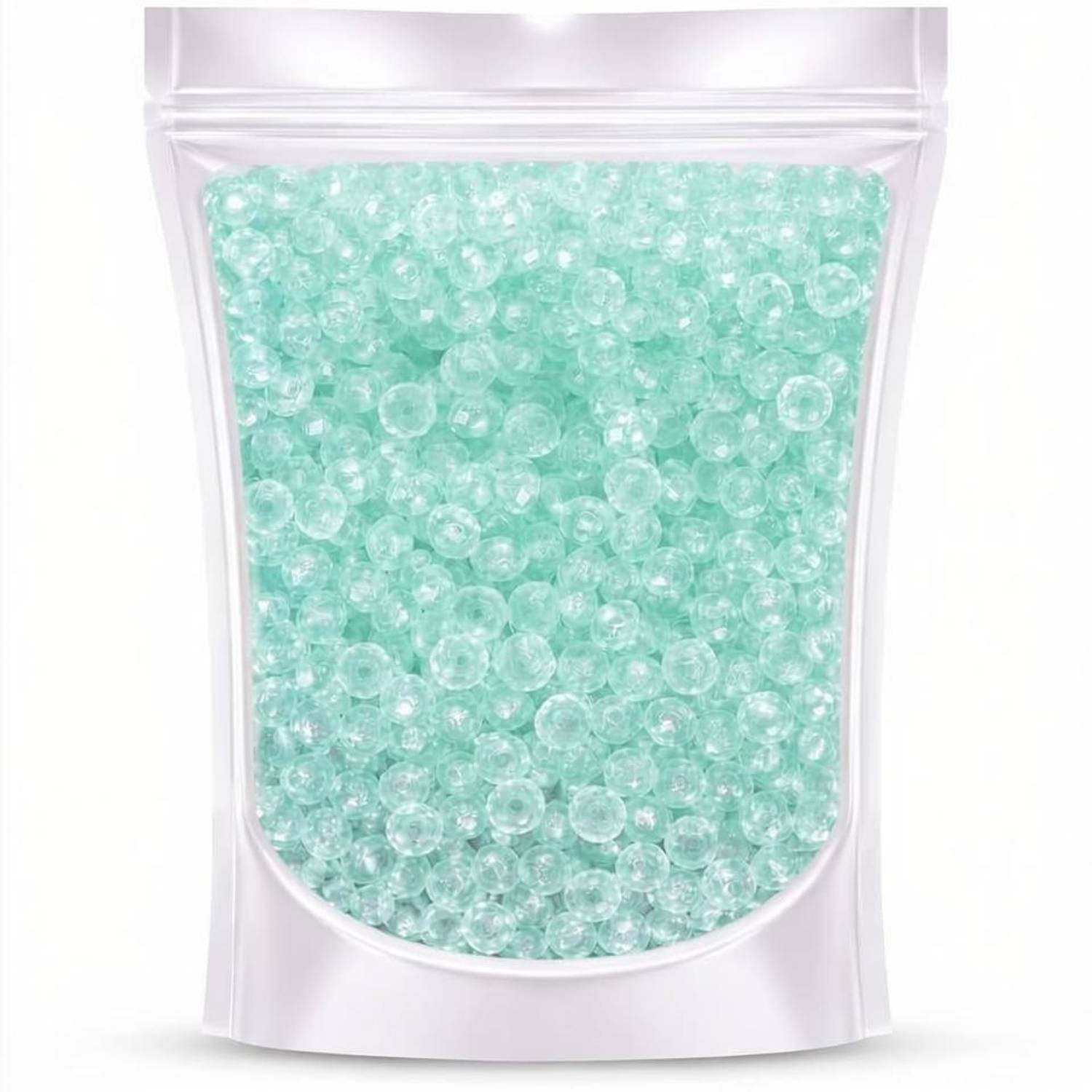 ambitieux 1400+ PCS Acrylic 6mm Crystal Plastic Beads for Jewellery Making & DIY Crafts