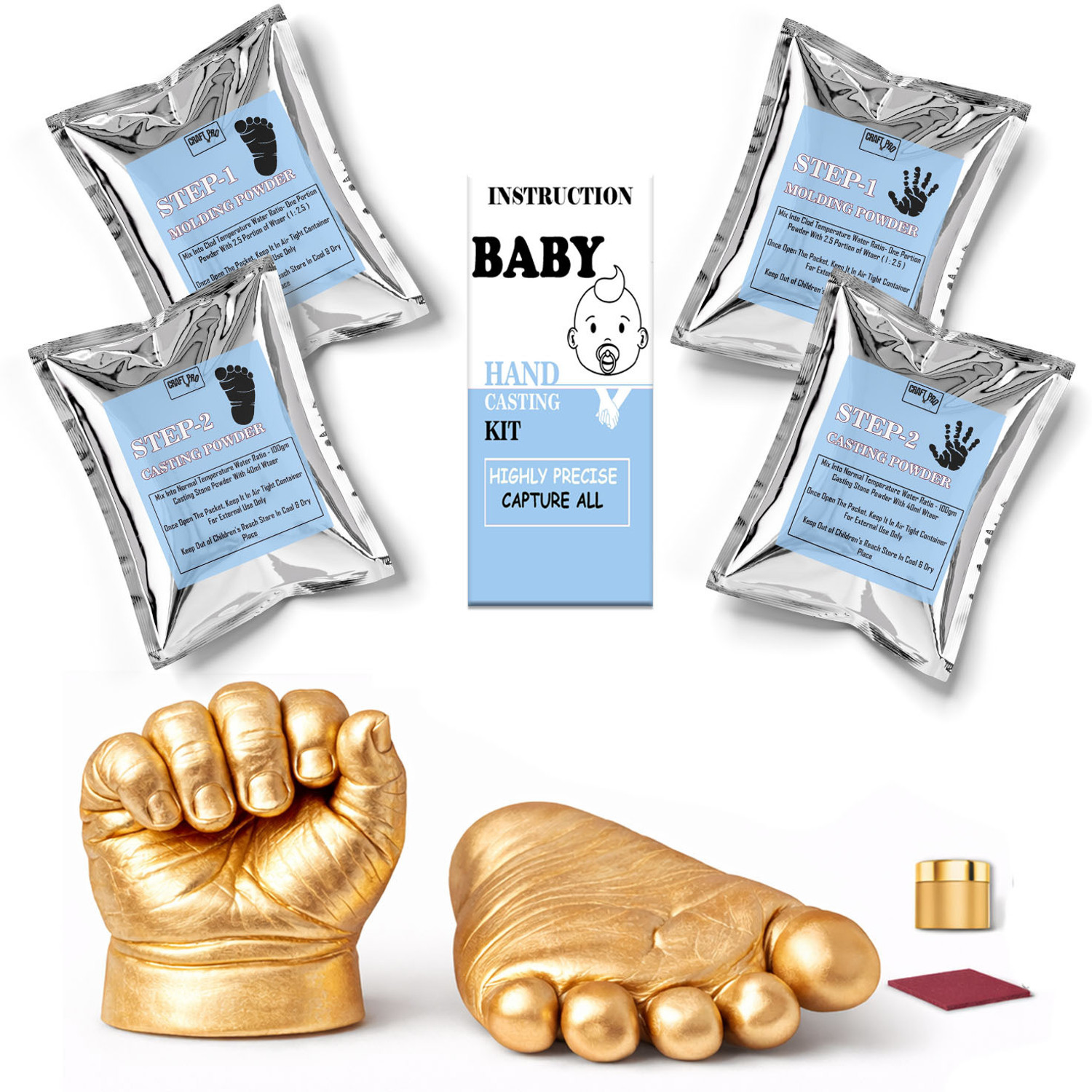 craftpro Baby Hand & Foot Casting Kit for Newborn (0–9 Months)