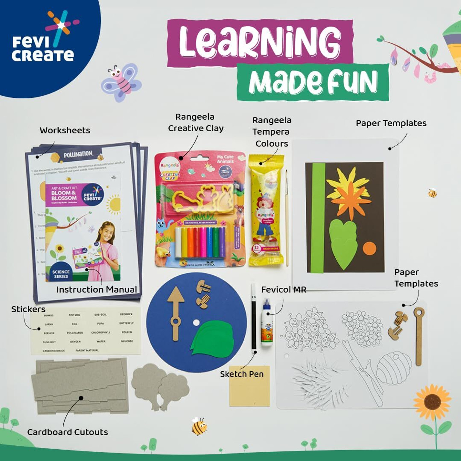 Image of Fevicreate Science DIY Kit-Bloom & Blossom|Ages 7-9 |Perfect Gift for Creativity & Learning