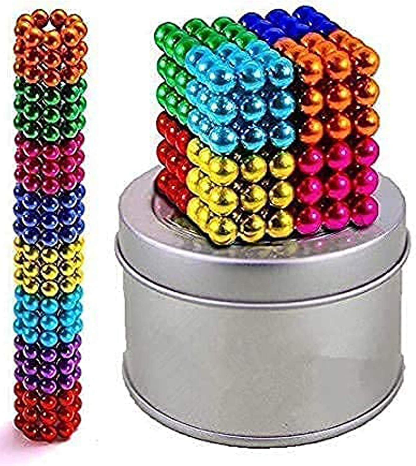 Image of PromoCart Magnetic Balls for Decoration and Stress Relief Multicolour - 216 balls