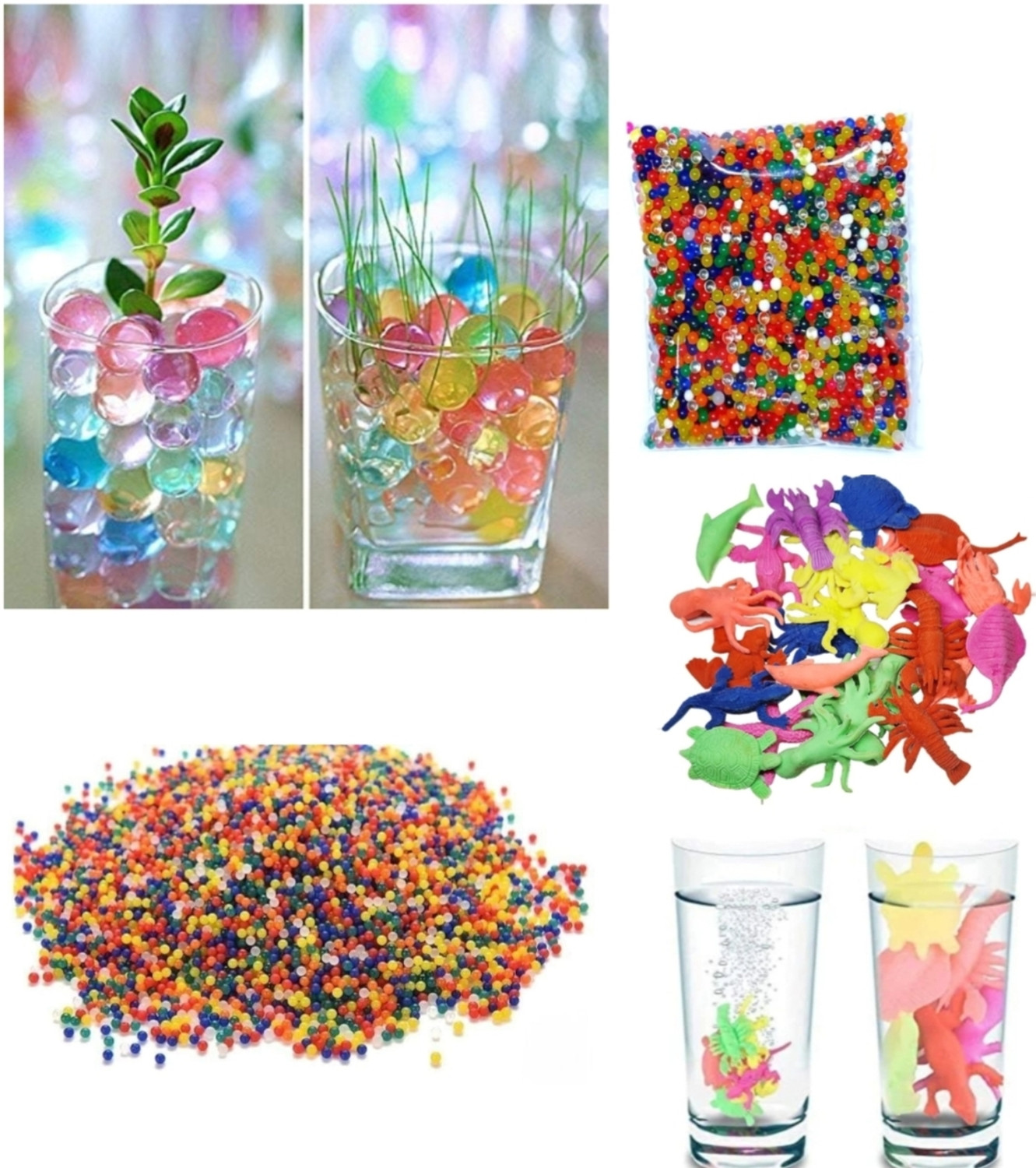 Image of Waaome ( 10000 PCS Water Crystal growing ball + 100 PCS Water Growing Animal)(G41)
