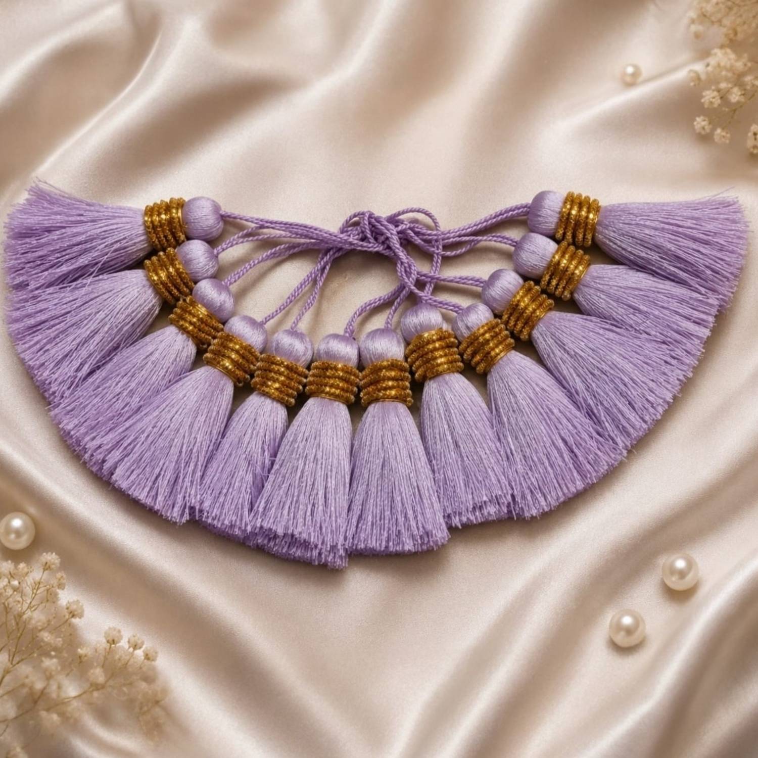 AADIKA COLLECTION Pack of 12 Tassels for Jewellery Making, Saree Blouse Dupatta
