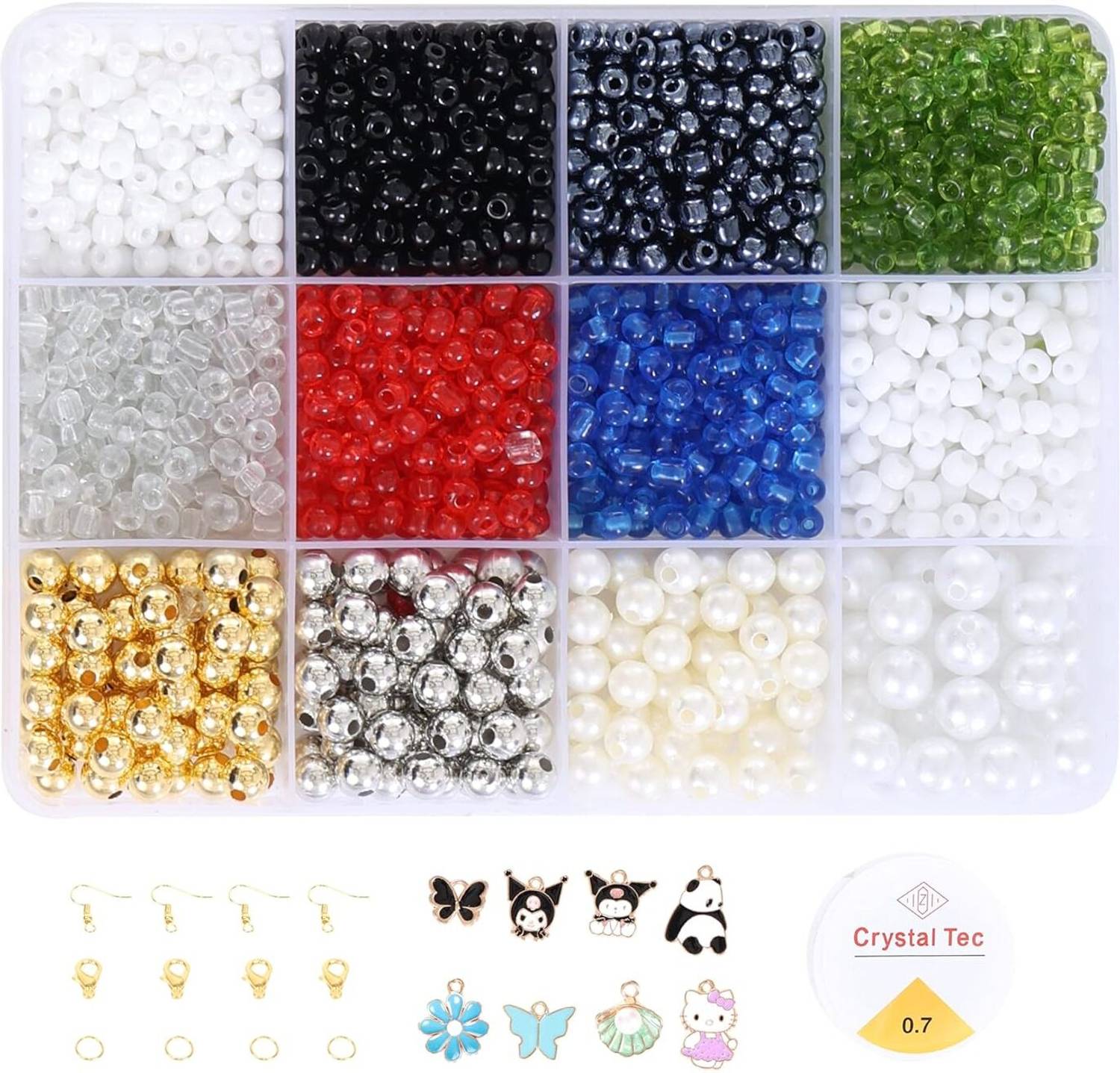 ambitieux DIY 12 seeds beads Bracelet Making Kit and accessories