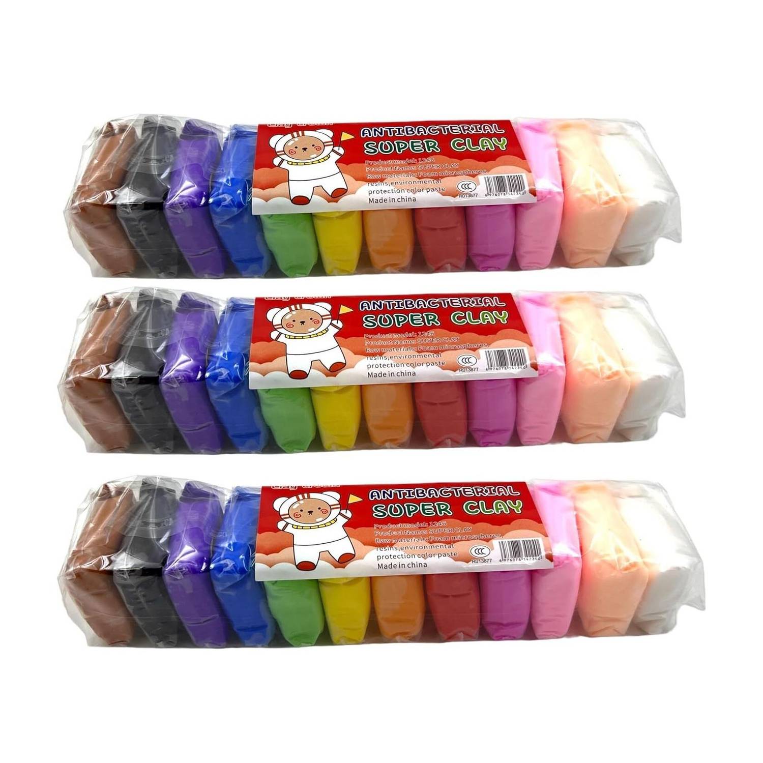 Anika Kids Magic Clay Modelling Set with Tools, Art and Craft Kit (Pack of 3) 36 pcs