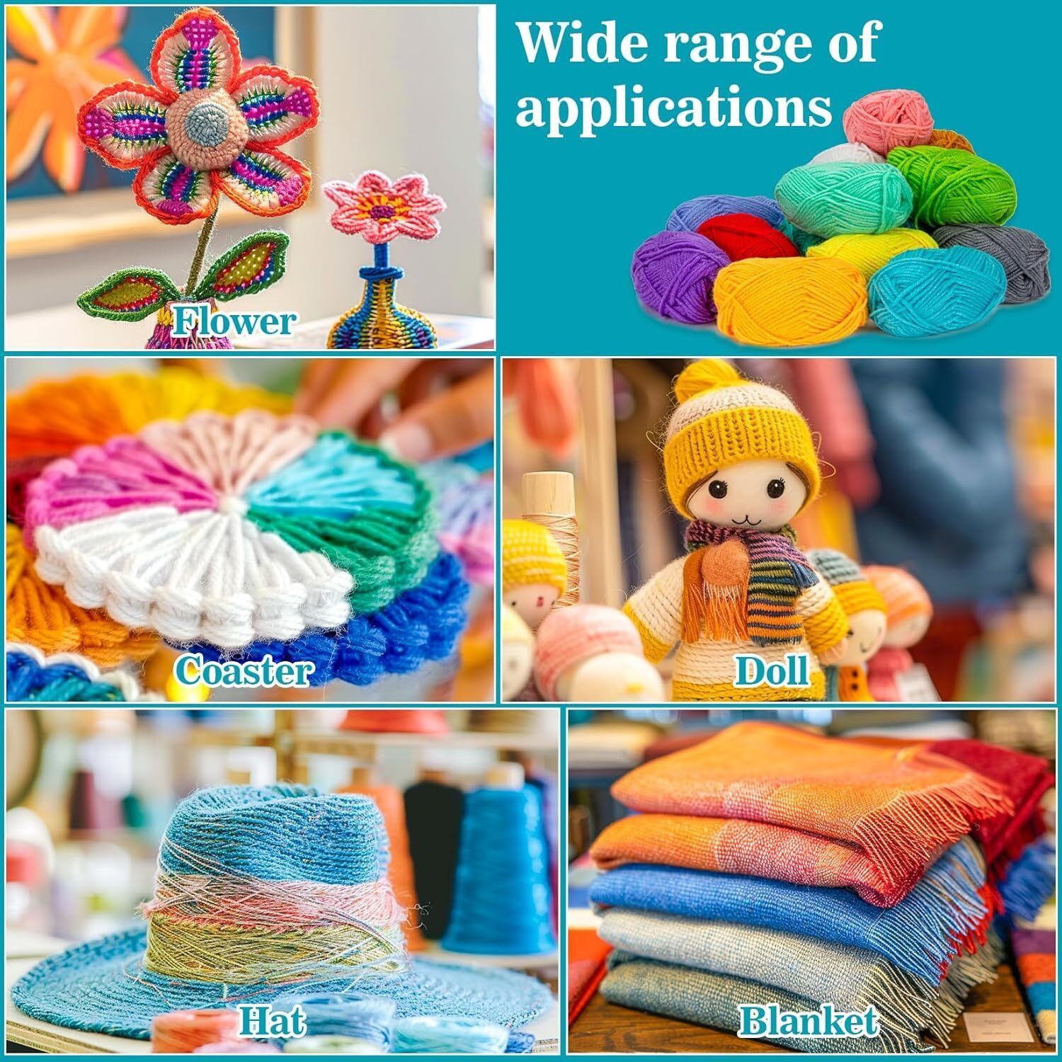 Image of Qroof Crochet Kits for Beginners with Yarn , Crochet Hooks Supplies