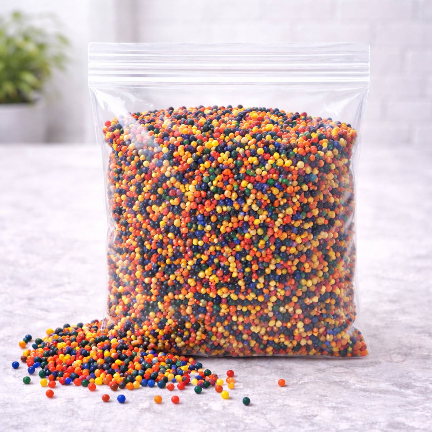 AquaBloom Large Water Jelly Beads Multicolor Crystal Gel Balls 100 Gram