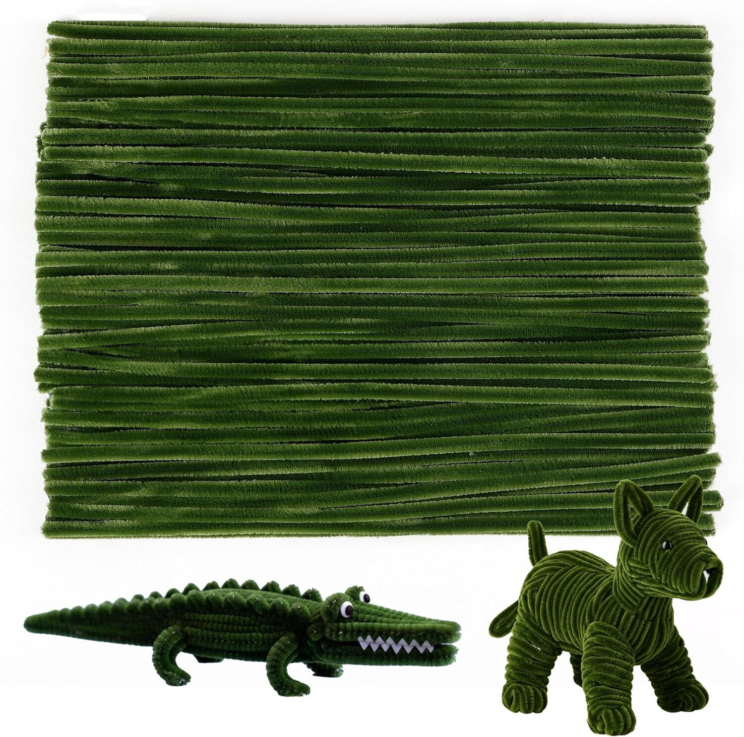 Image of SHOPIVAAN 8mm Multicolor Pipe Cleaners for DIY Craft, Fuzzy Wire for Flower (approx. 100)