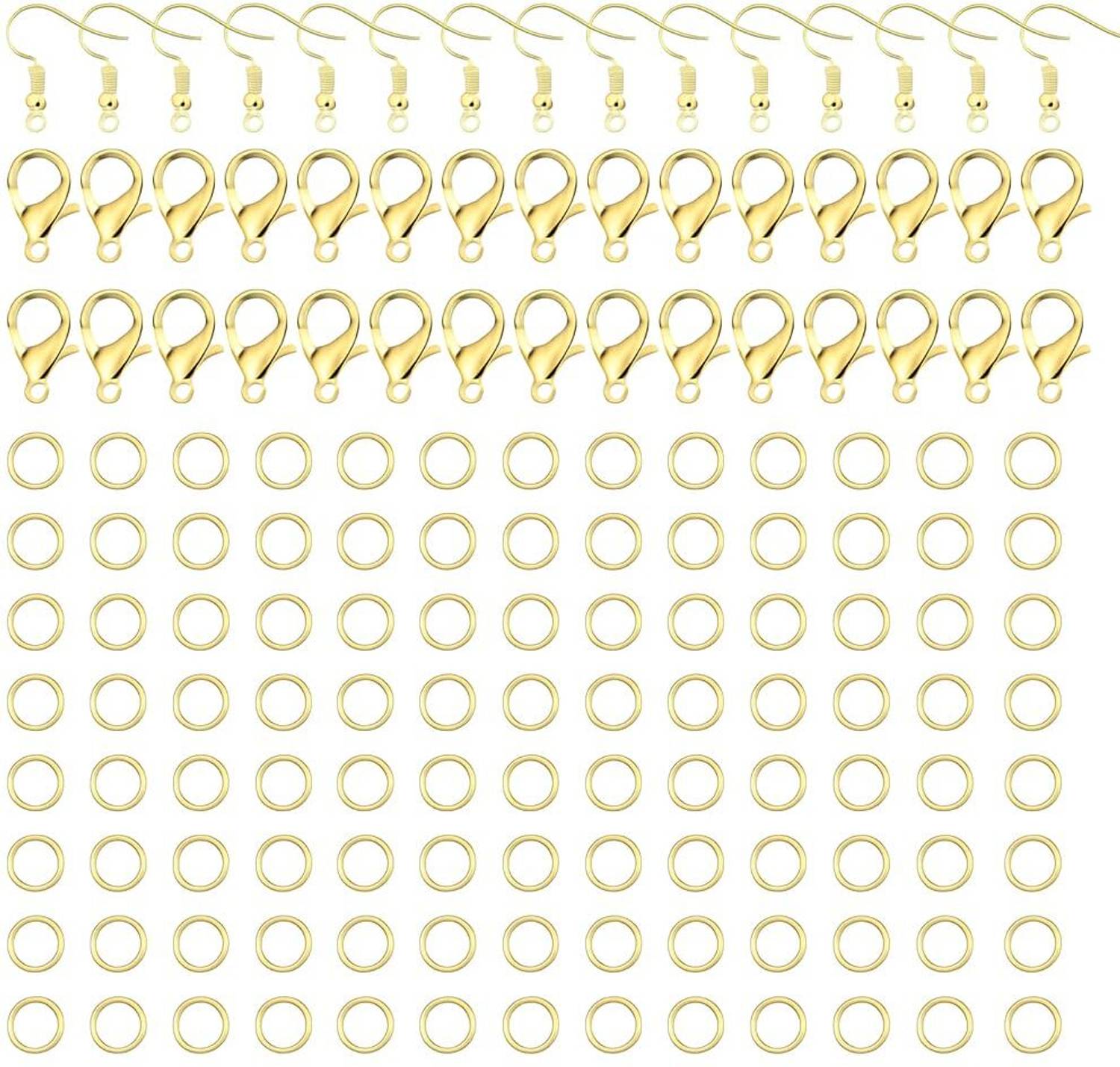 ambitieux 30 Earring Hooks, 50 Lobster Clasps, 100 Jump Rings