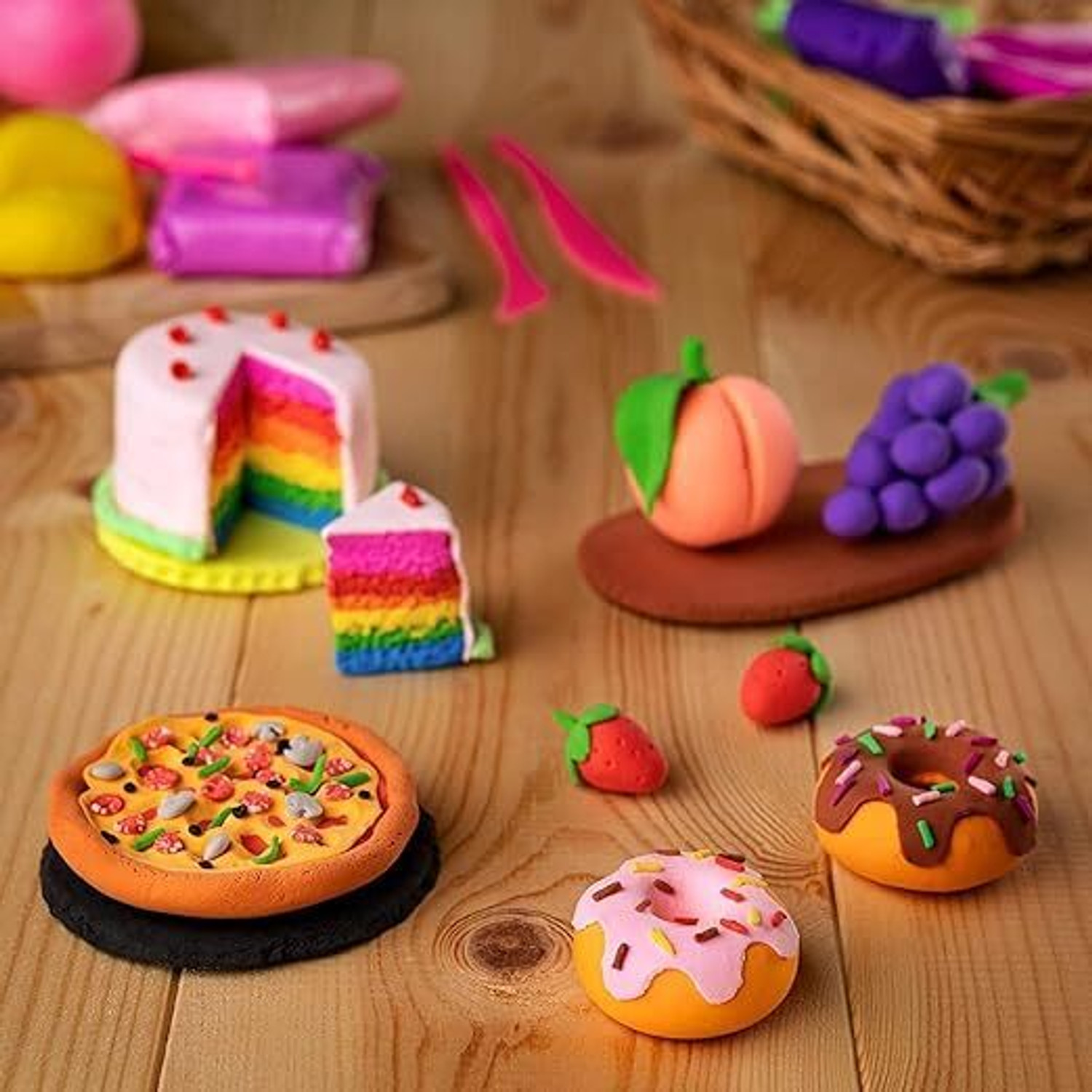 Image of Freedy Dry DIY Ultra Light Different Color Clay with Tools Set for Kids (12 pcs)