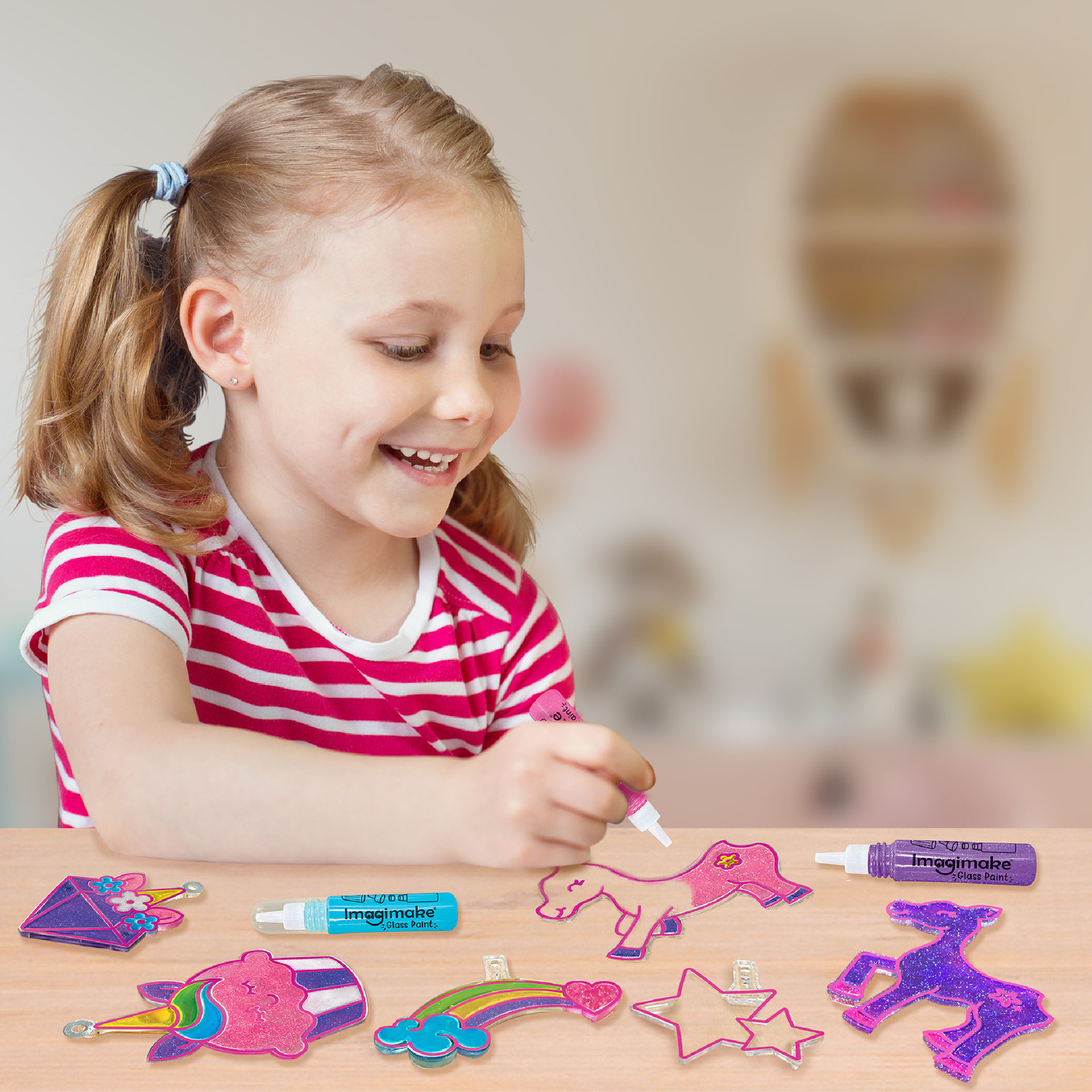 Image of Imagimake Window Art Unicorn | Glass Painting Kit