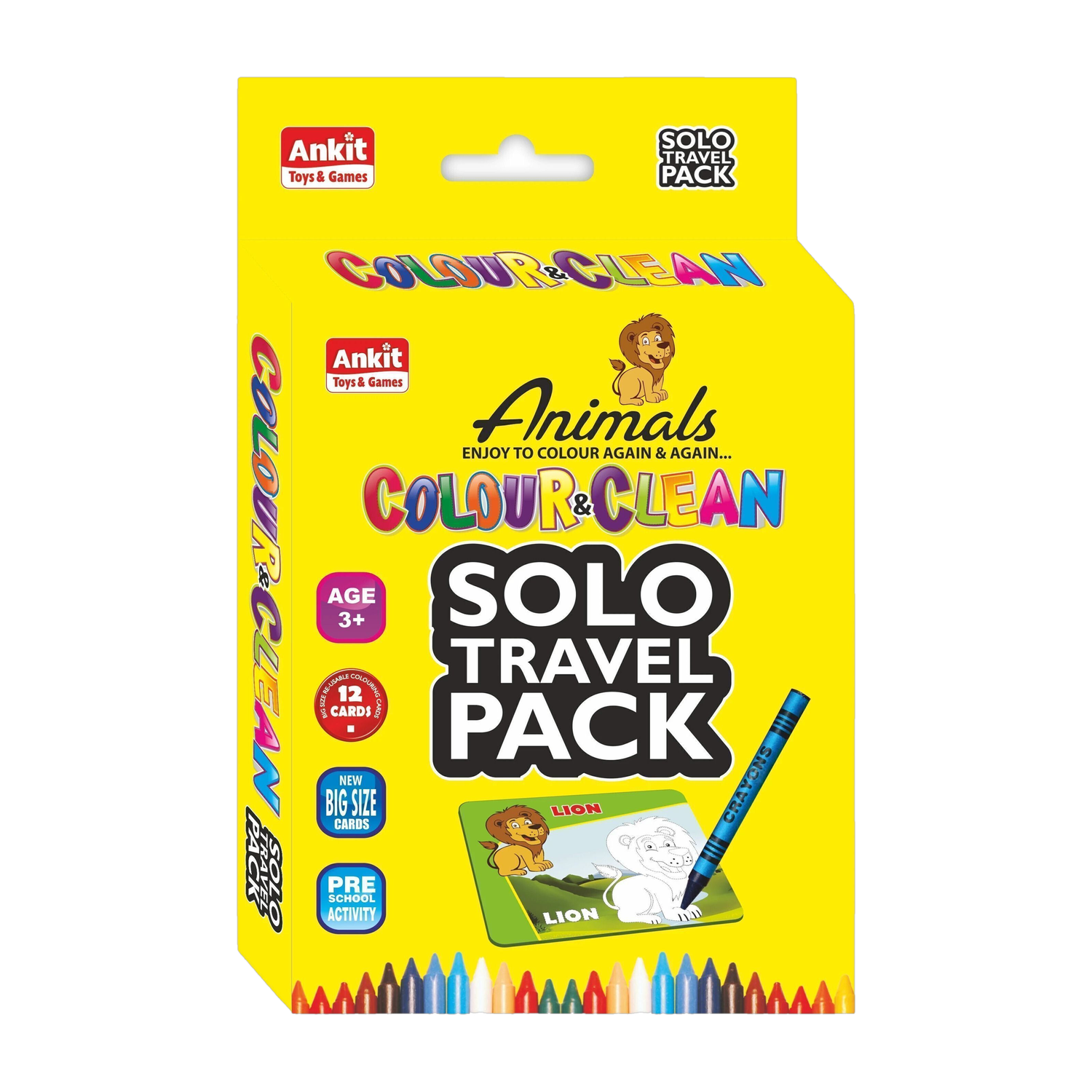 Ankit Toys & Games Color & Clean Animals Solo Travel Pack - Educational Learning Activity Set