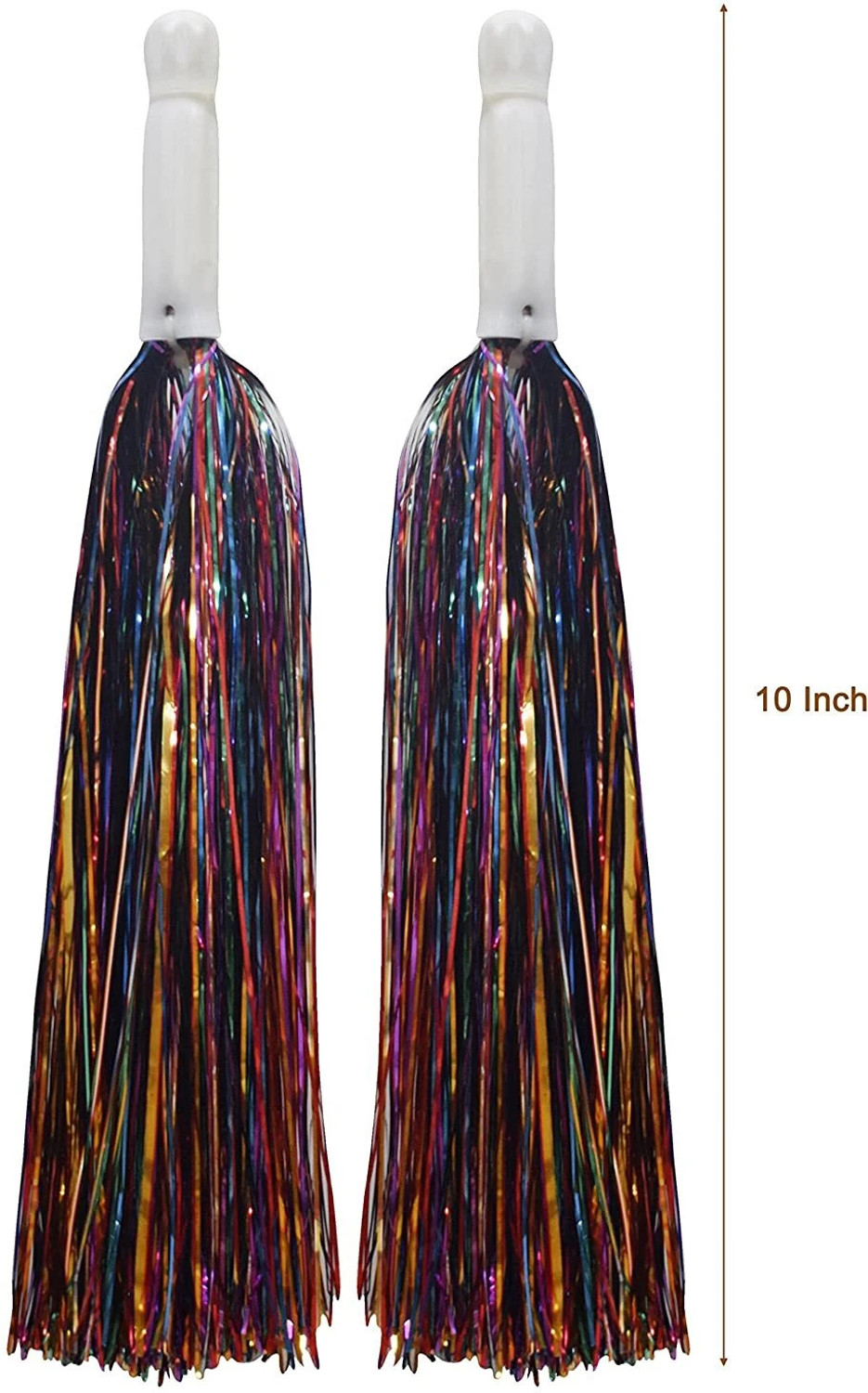 Image of ASIAN HOBBY CRAFTS Pom Poms for Cheerleading,Multi : Pack of 2 Size :10 inch Inches