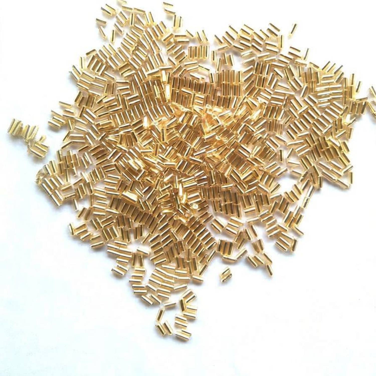 Atifa embroidery material 4mm pipe cut glass beads for embroidery,decoration, craft and jewellery making(100 gm)