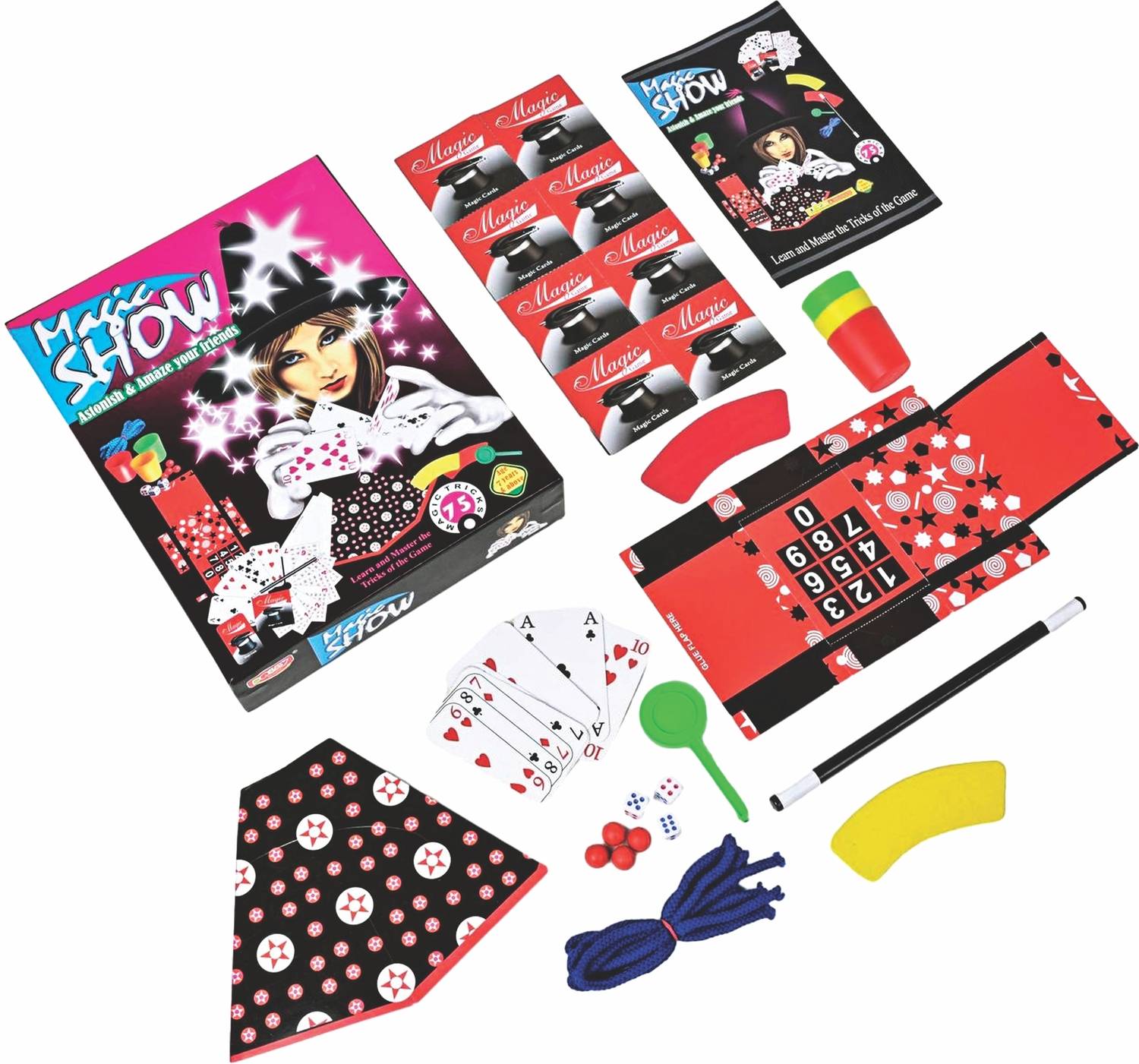 ABYZ Magic Show Kit with 75 Tricks, Learn and Master Magic Game Set for Kids