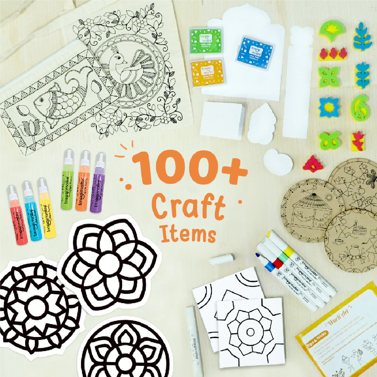 Image of Imagimake Indian Art Forms - Learn 5 Indian - DIY Craft Kit For Kids 8 Years+