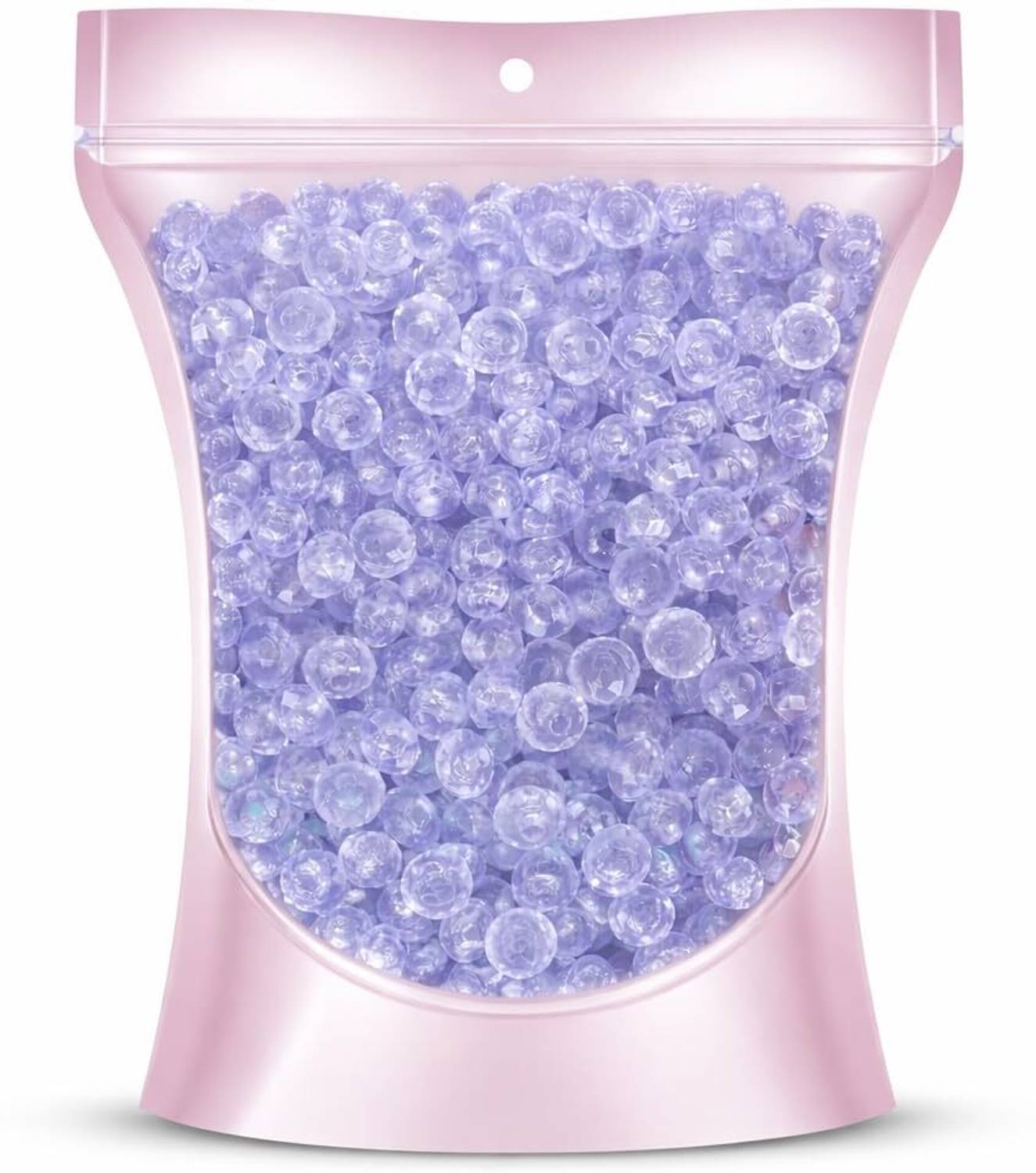 ambitieux 1400+ PCS Acrylic 6mm Crystal Plastic Beads for Jewellery Making & DIY Crafts