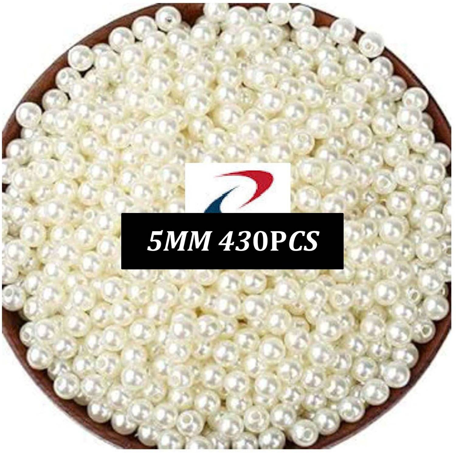 BBS DEAL 5MM 430PCS CREAM PEARL BEADS FOR JWELLERY MAKING