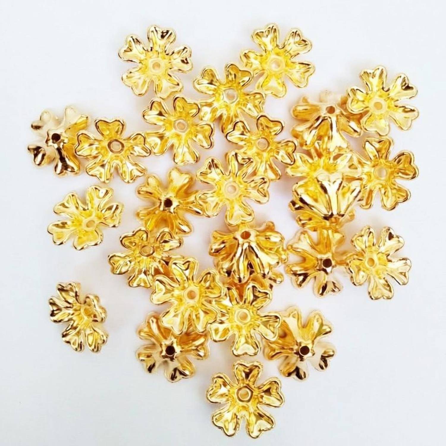 Atifa 16MM Gold color Flower for craft,embroidery and jewellery making[200 pieces]