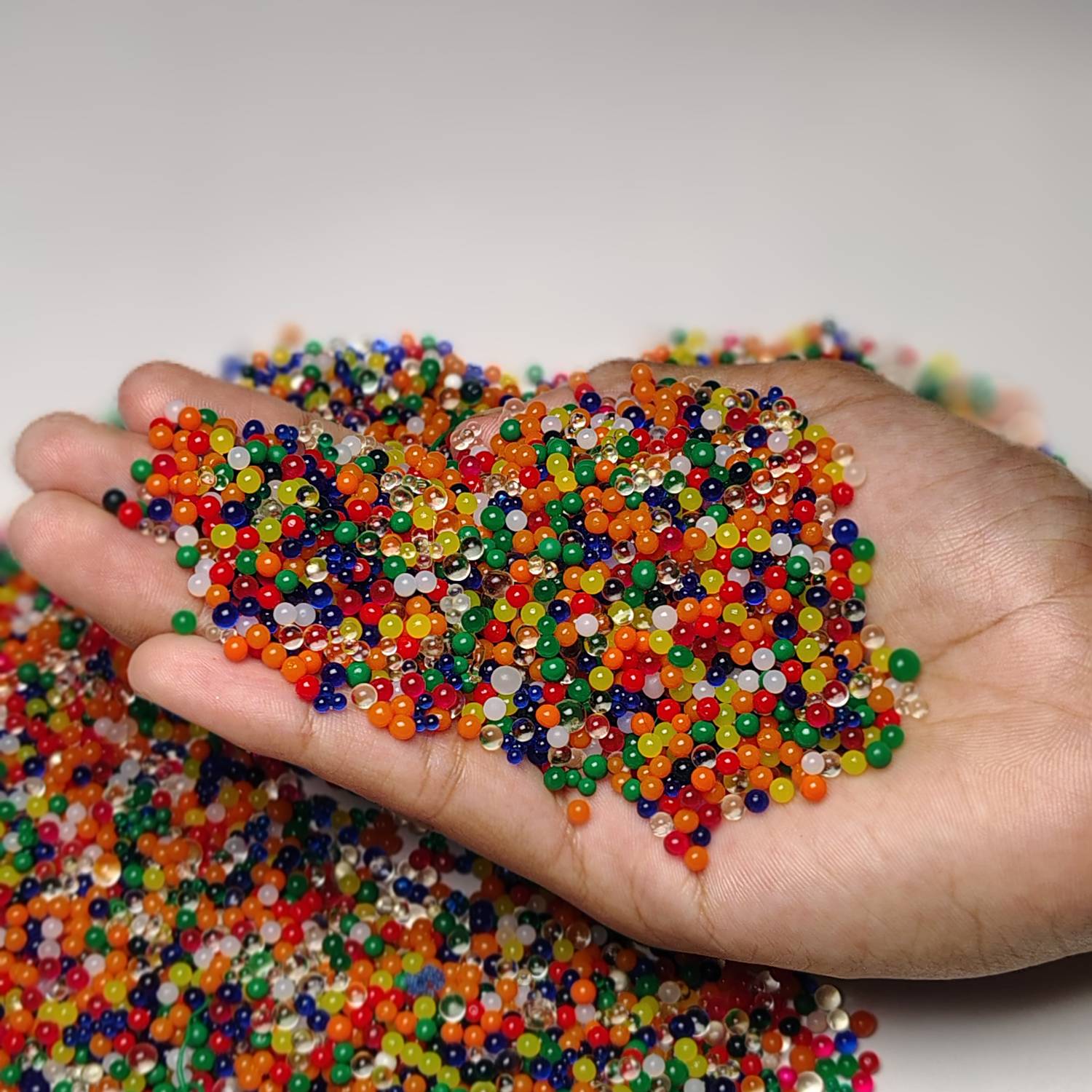 AKRIAFT Rainbow Orbeez Gel Balls for Decoration 20gm 1000+ Orbes