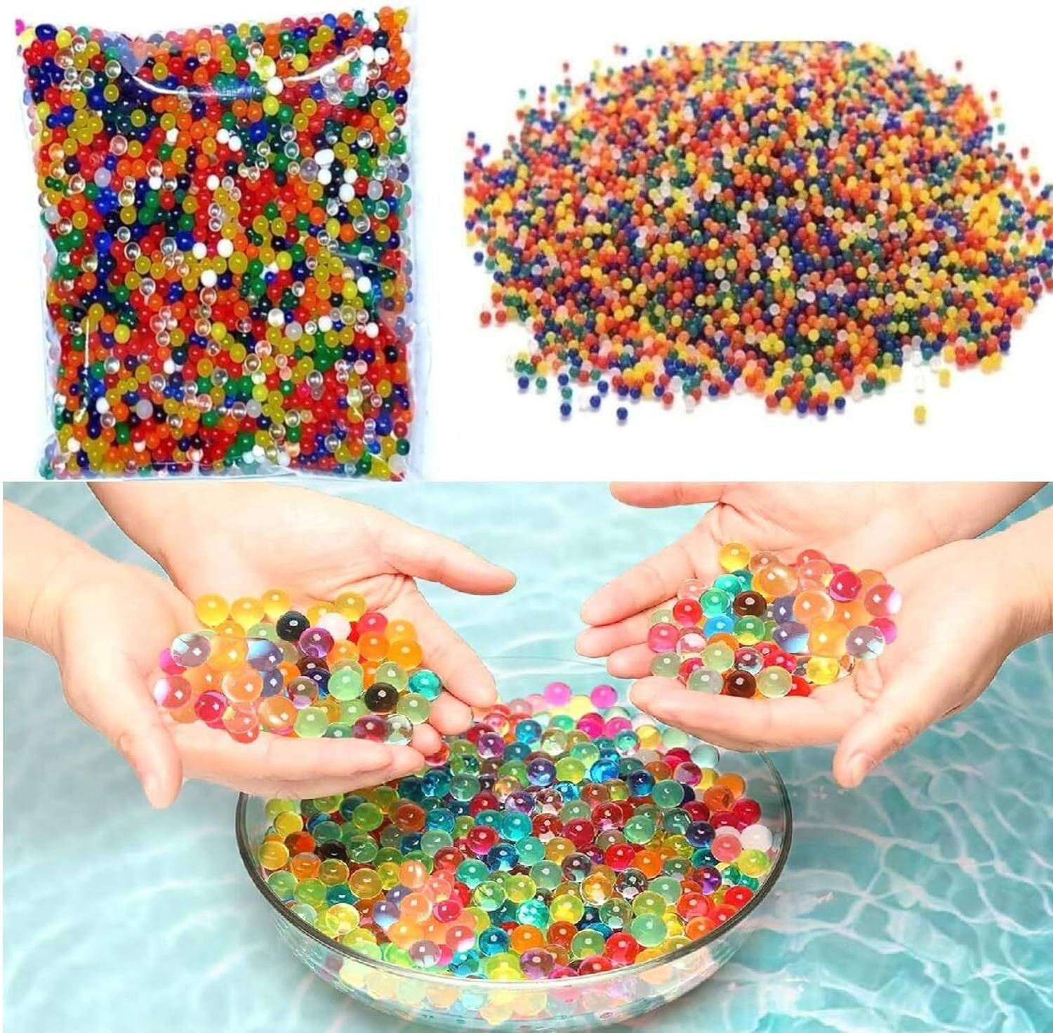 BBS DEAL Pack of-500 pcs approx Water Jelly Balls Beads / Orbeez (Medium Size)