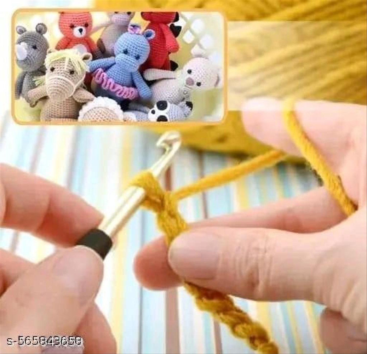 Image of Shop141 Pack of 10 Wool with Crochet Hook and more