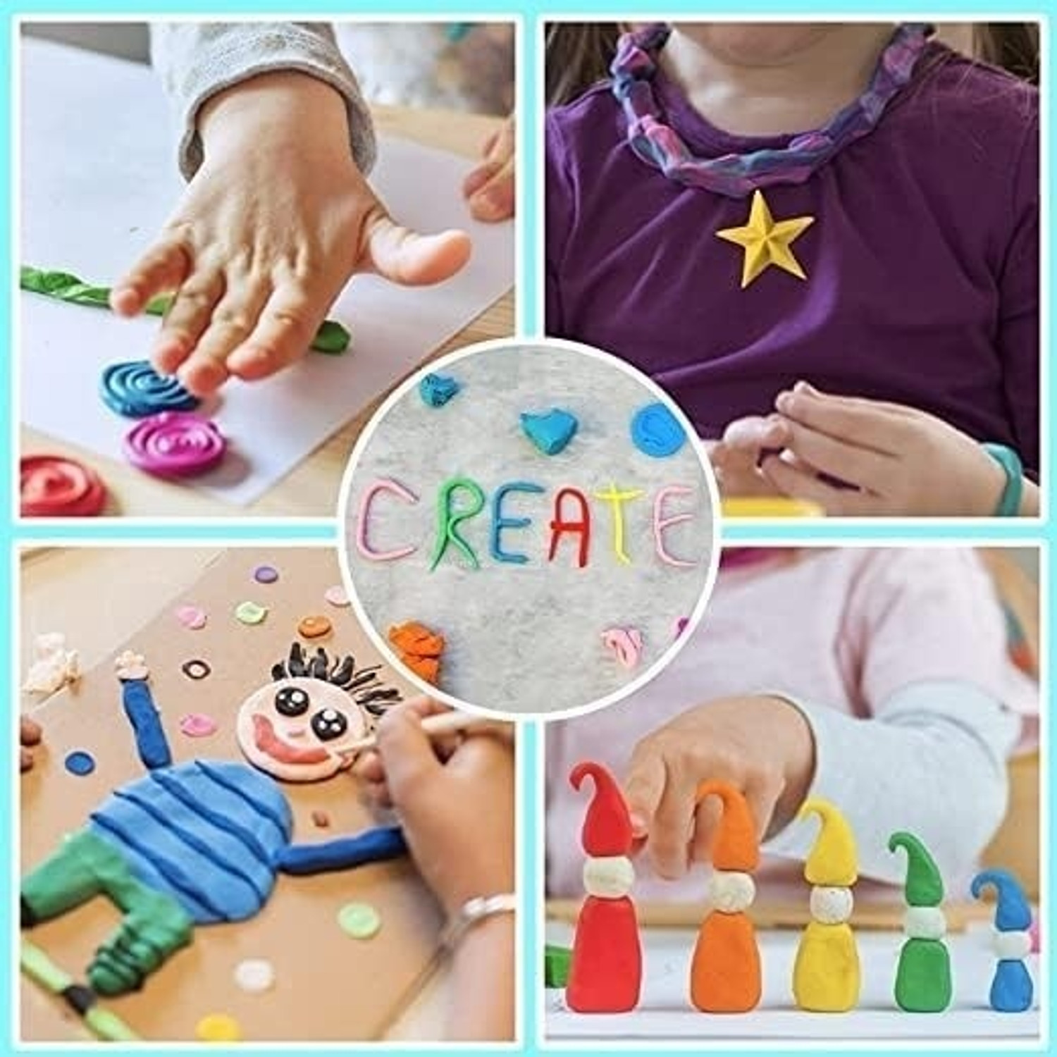 Image of Eclet 12pcs Children Toy for Kids Colorful Soft Clay Creative Crafts toy Putty Toy