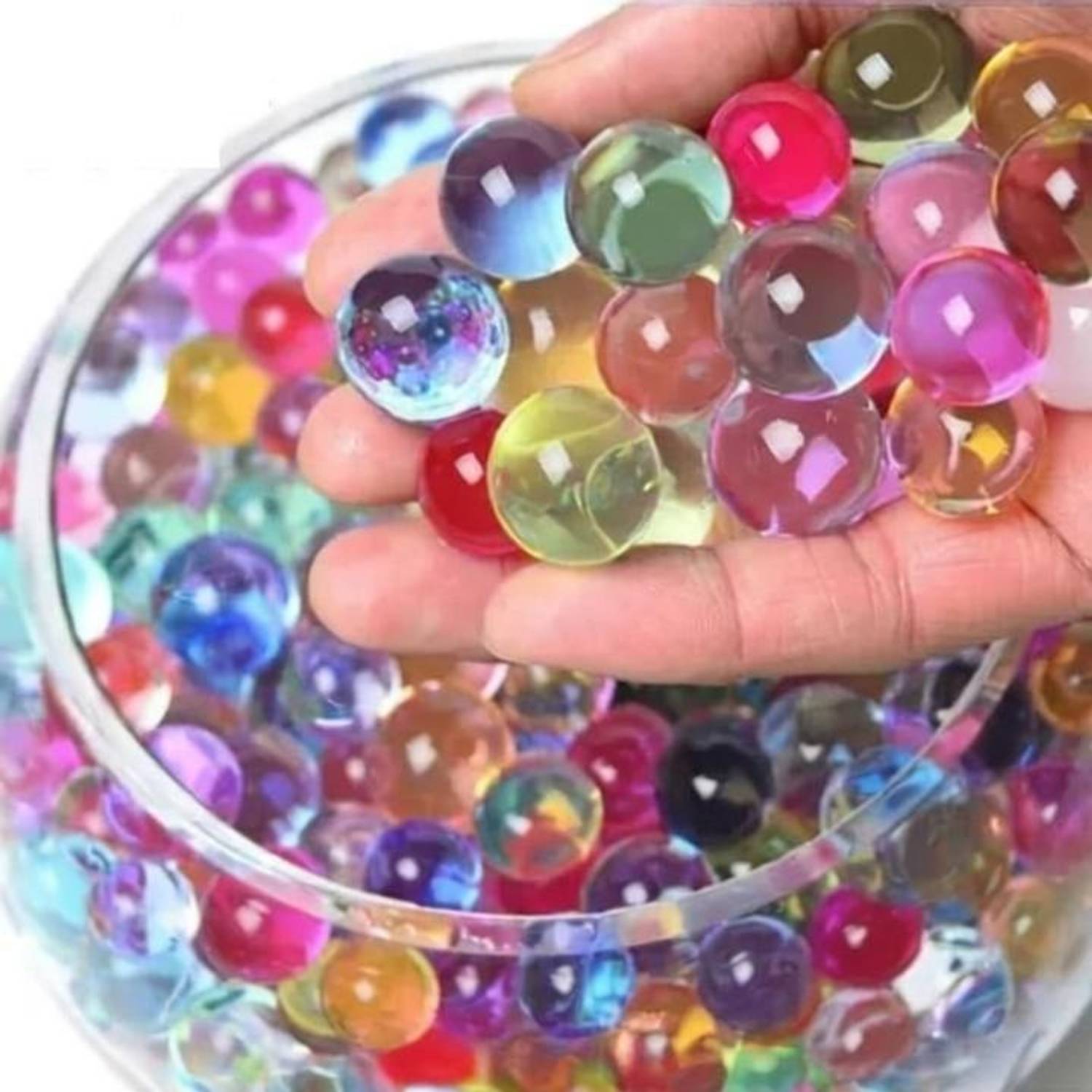 AKRIAFT Multicolor Water Gel Beads 20 gm for Decoration & Kids Play